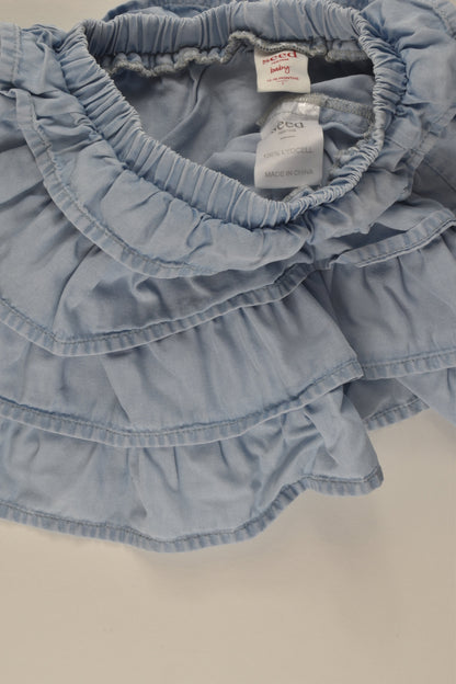 Seed Heritage Size 1 Denim Skirt with Bloomers Underneath