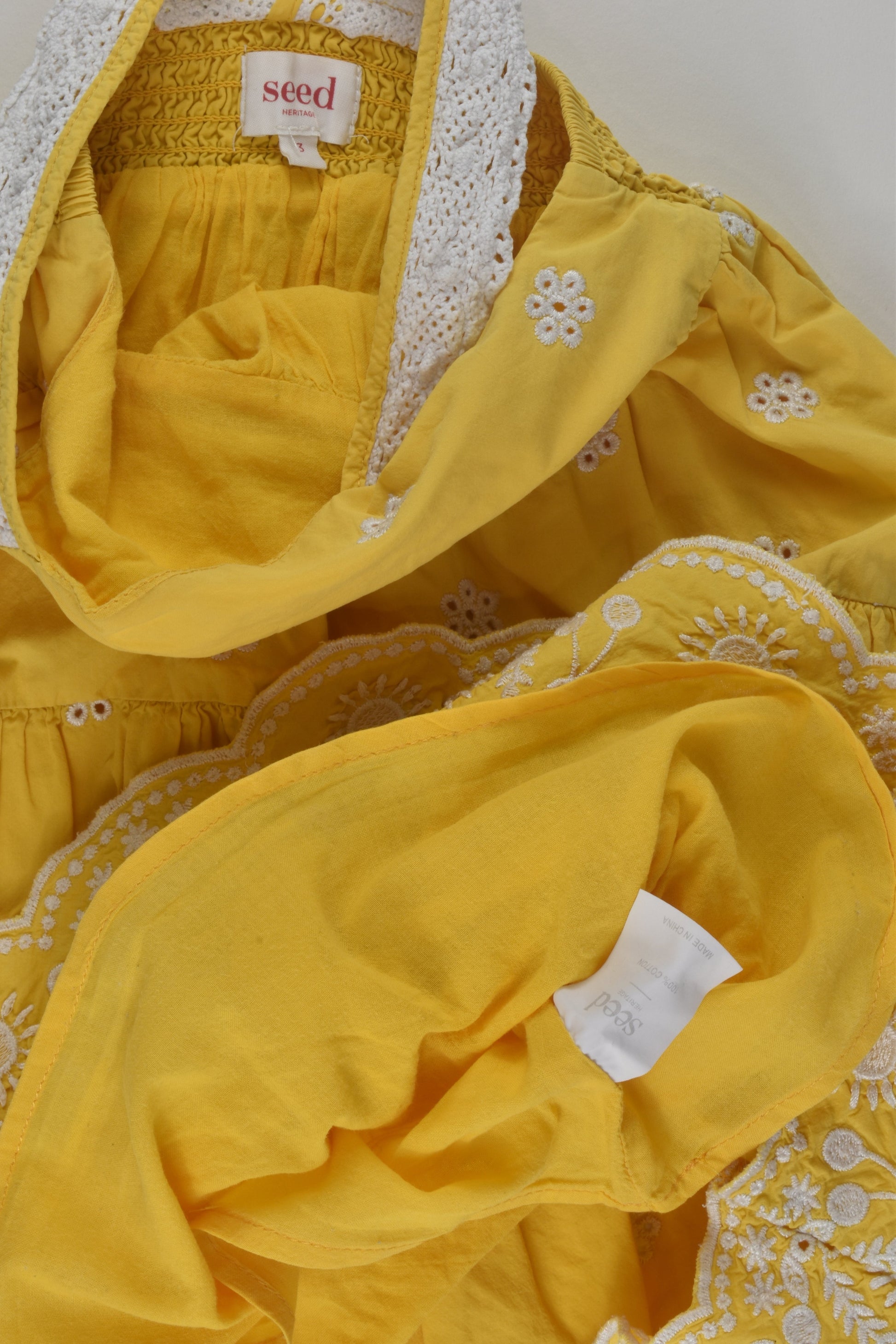 Seed Heritage Size 3 Lined Lace Detail Dress