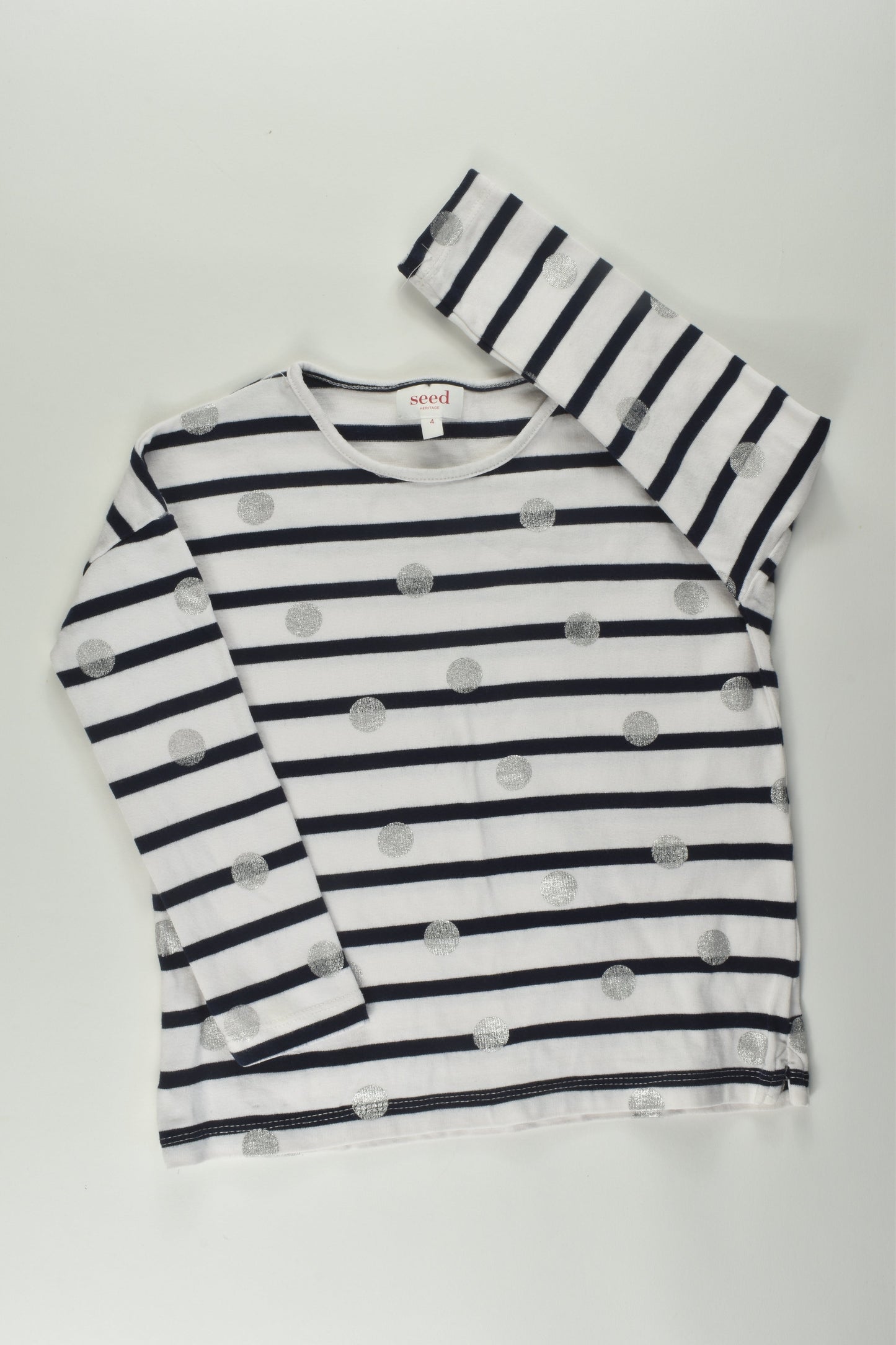 Seed Heritage Size 4 Dots and Stripes Top