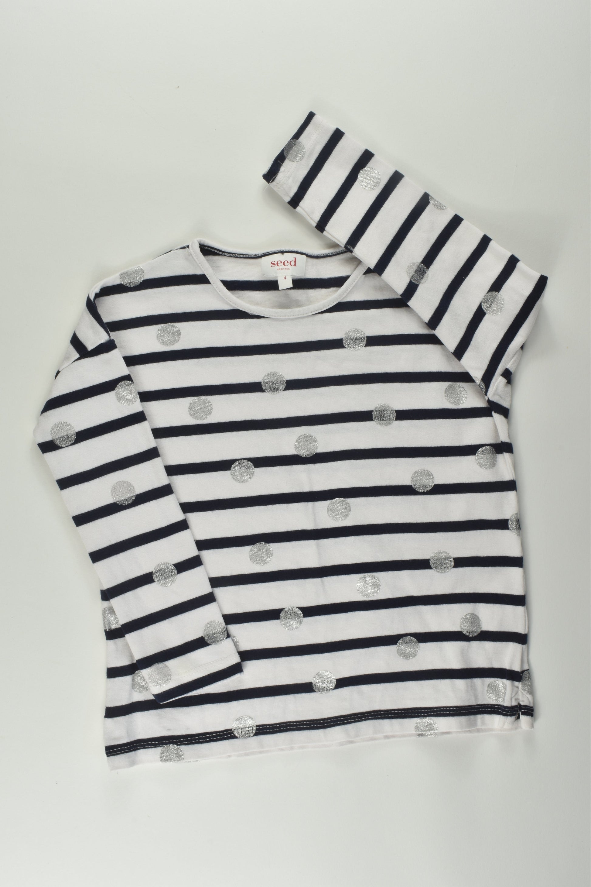 Seed Heritage Size 4 Dots and Stripes Top