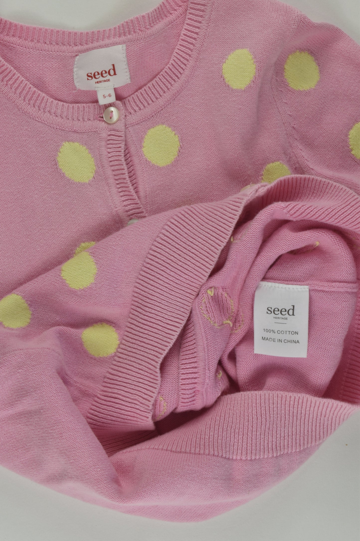 Seed Heritage Size 5-6 Polka Dots Cardigan
