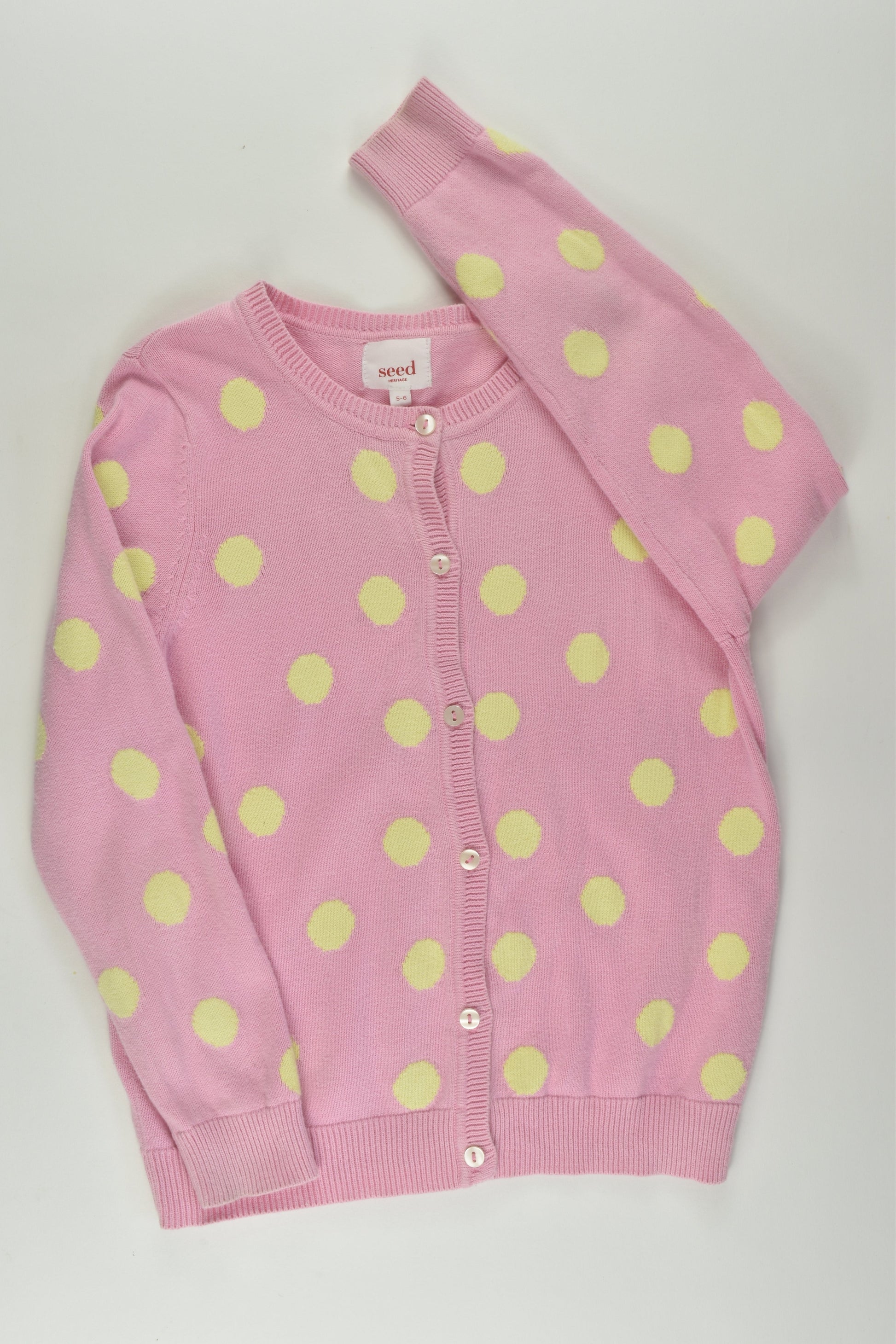 Seed Heritage Size 5-6 Polka Dots Cardigan