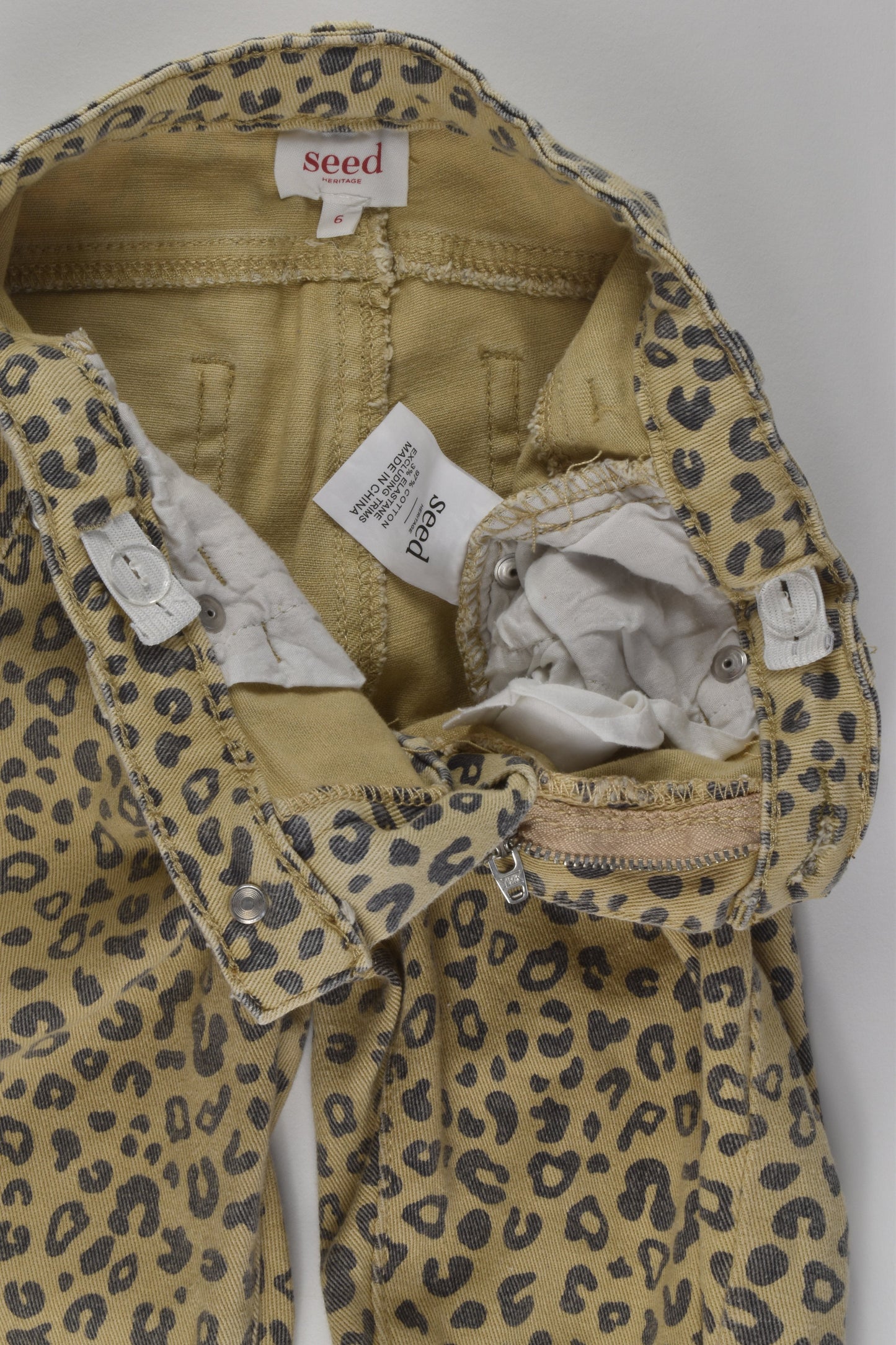 Seed Heritage Size 6 Stretchy Leopard Print Pants