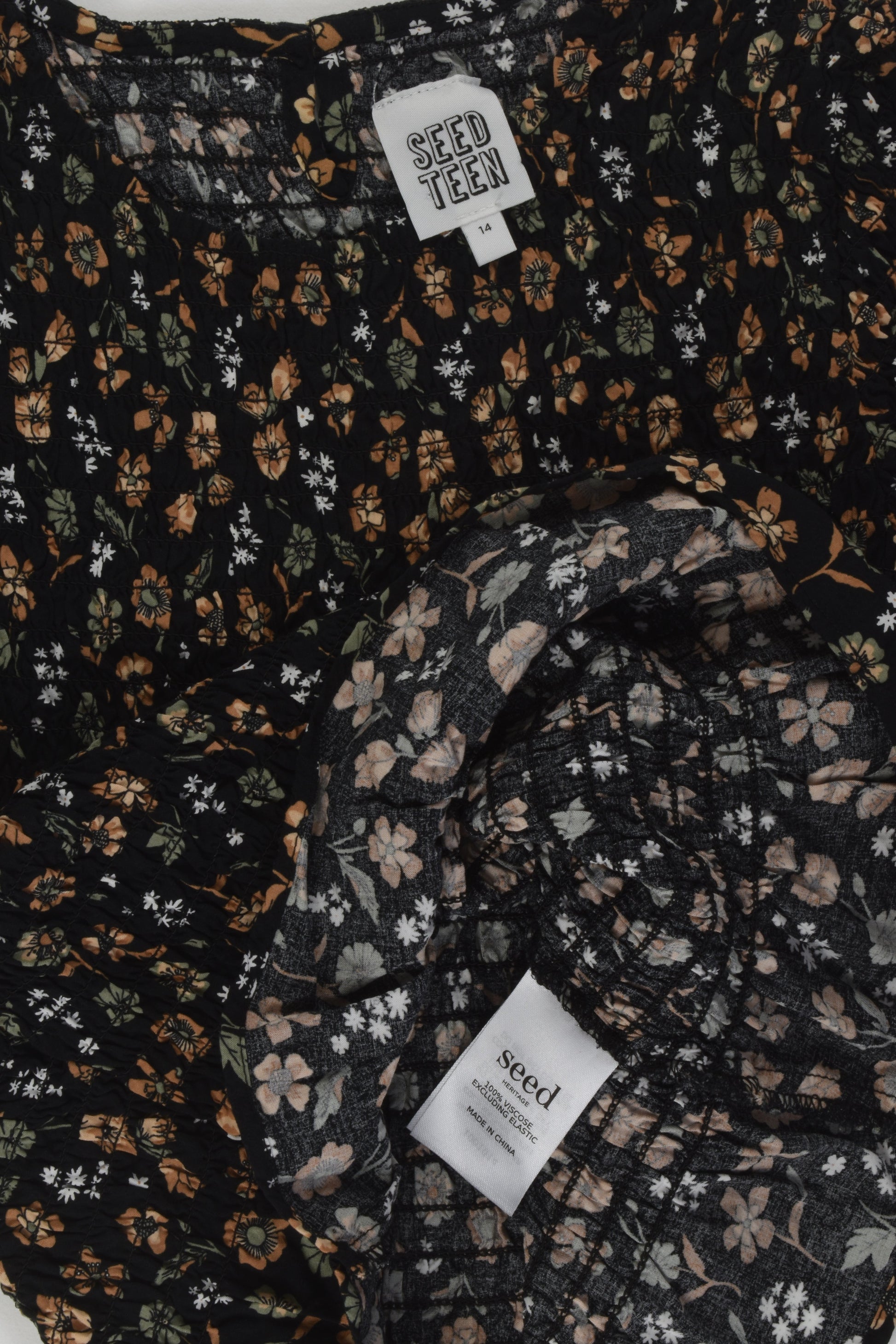 Seed Teen Size 14 Floral Shirt
