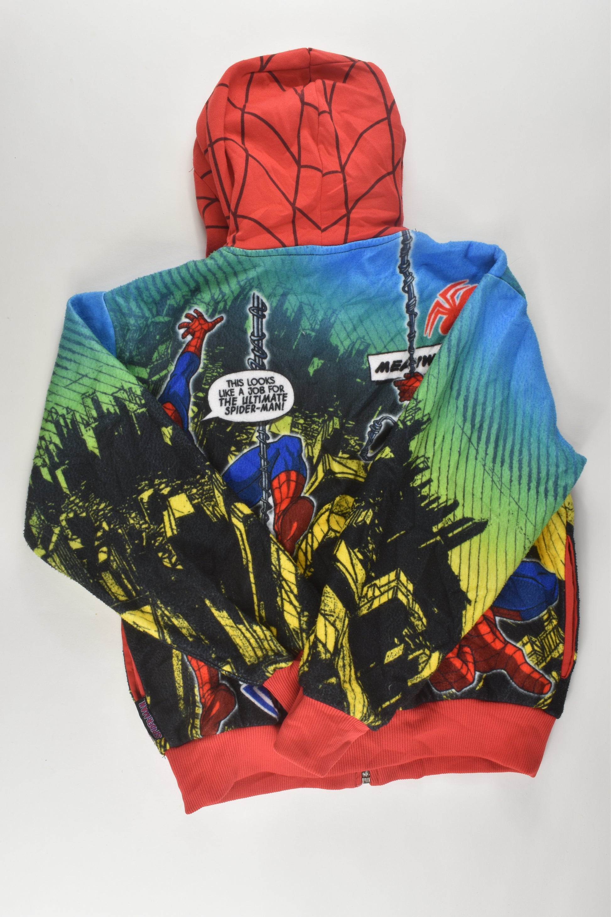 Spiderman Size 5-6 Zip Jumper