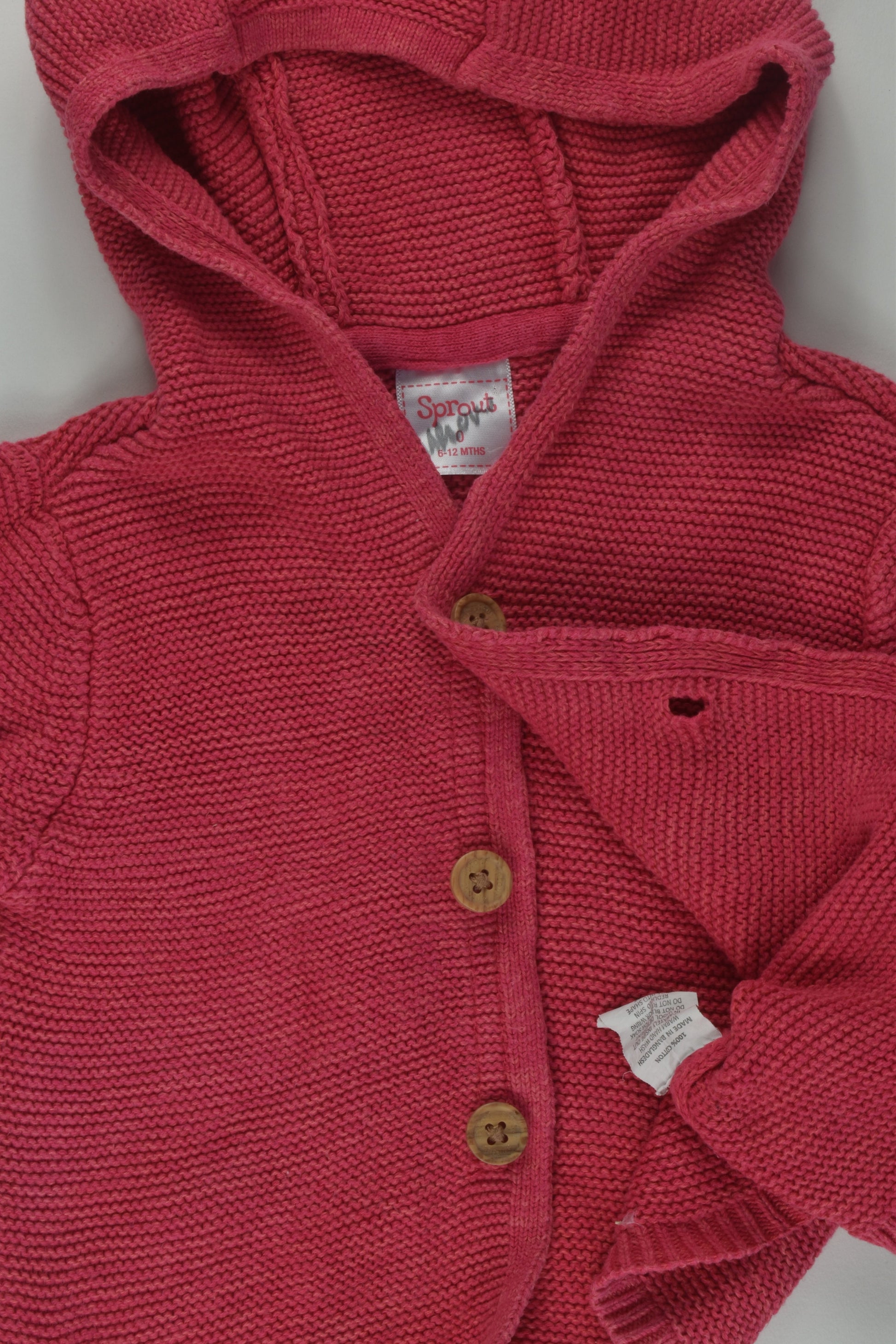 Sprout Size 0 Knit Cardigan with Hood