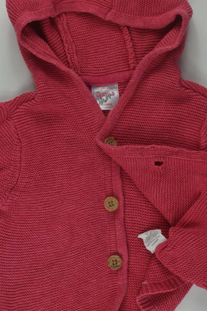 Sprout Size 0 Knit Cardigan with Hood