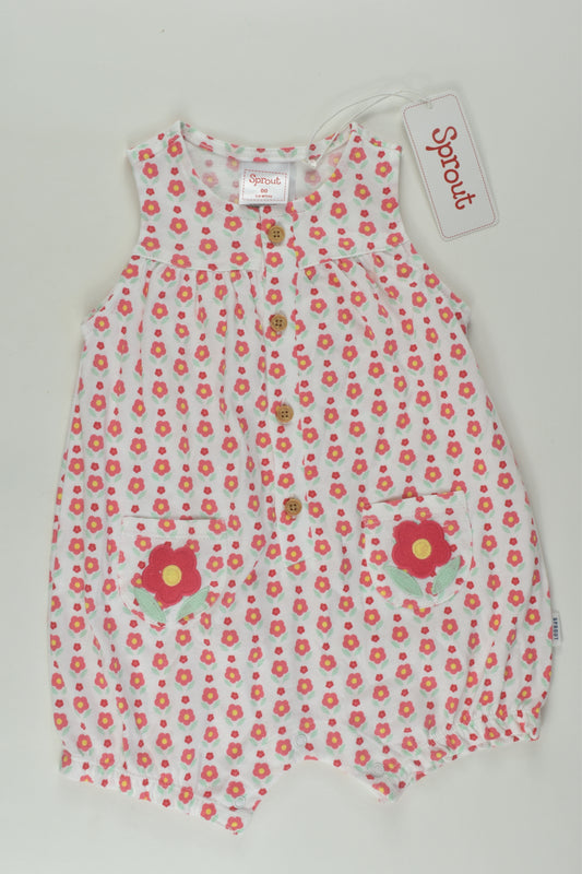 Sprout Size 00 Floral Short Romper