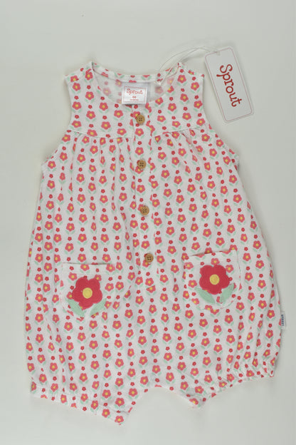 Sprout Size 00 Floral Short Romper