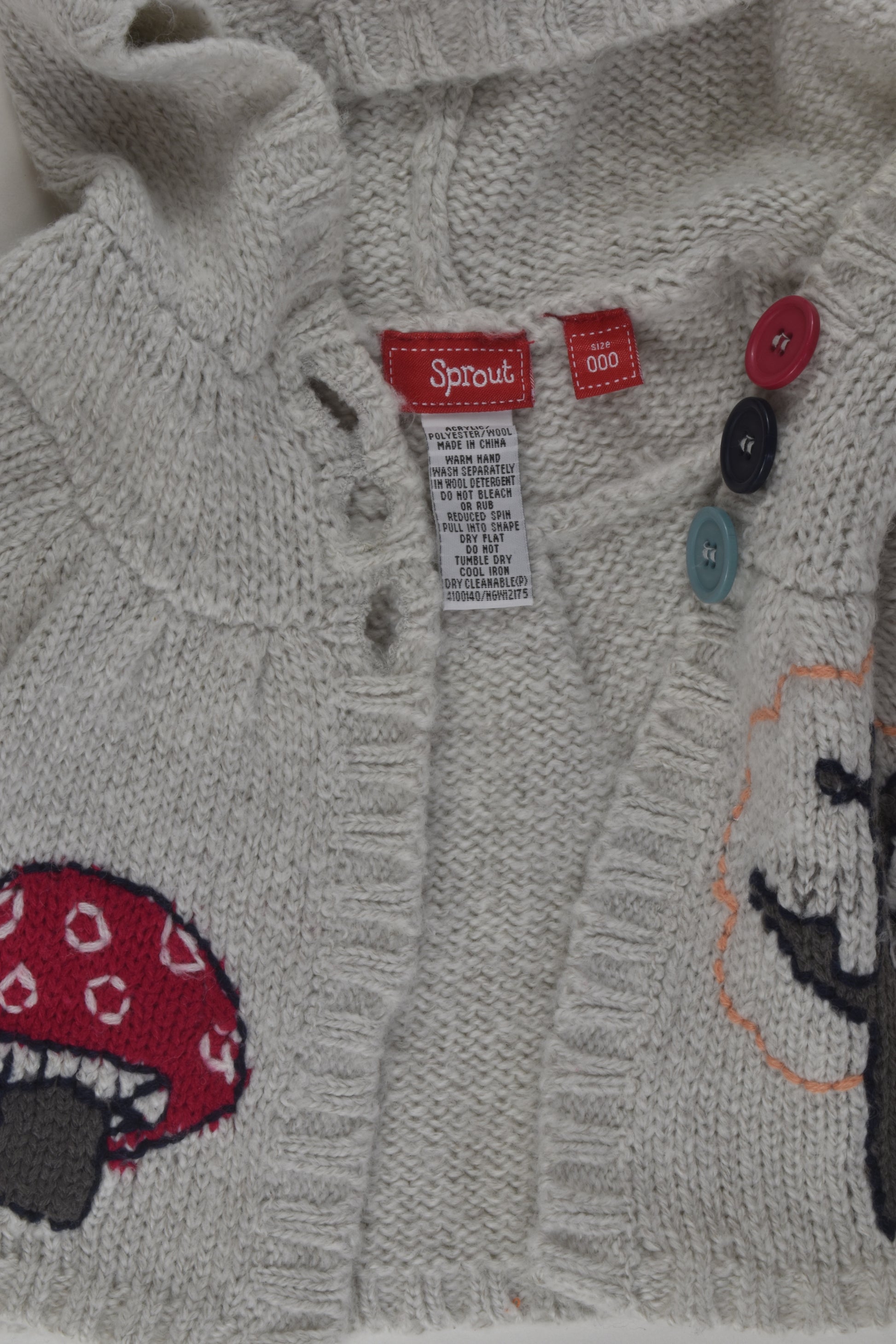 Sprout Size 000 Wool Blend Cardigan