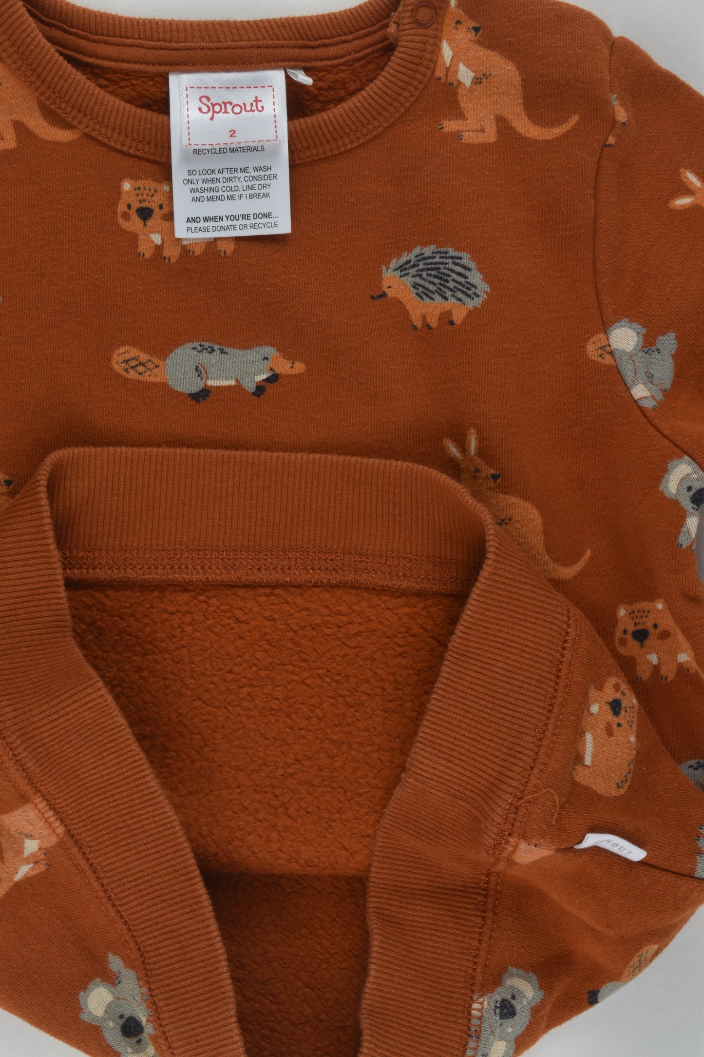 Sprout Size 2 Australian Animals Sweater