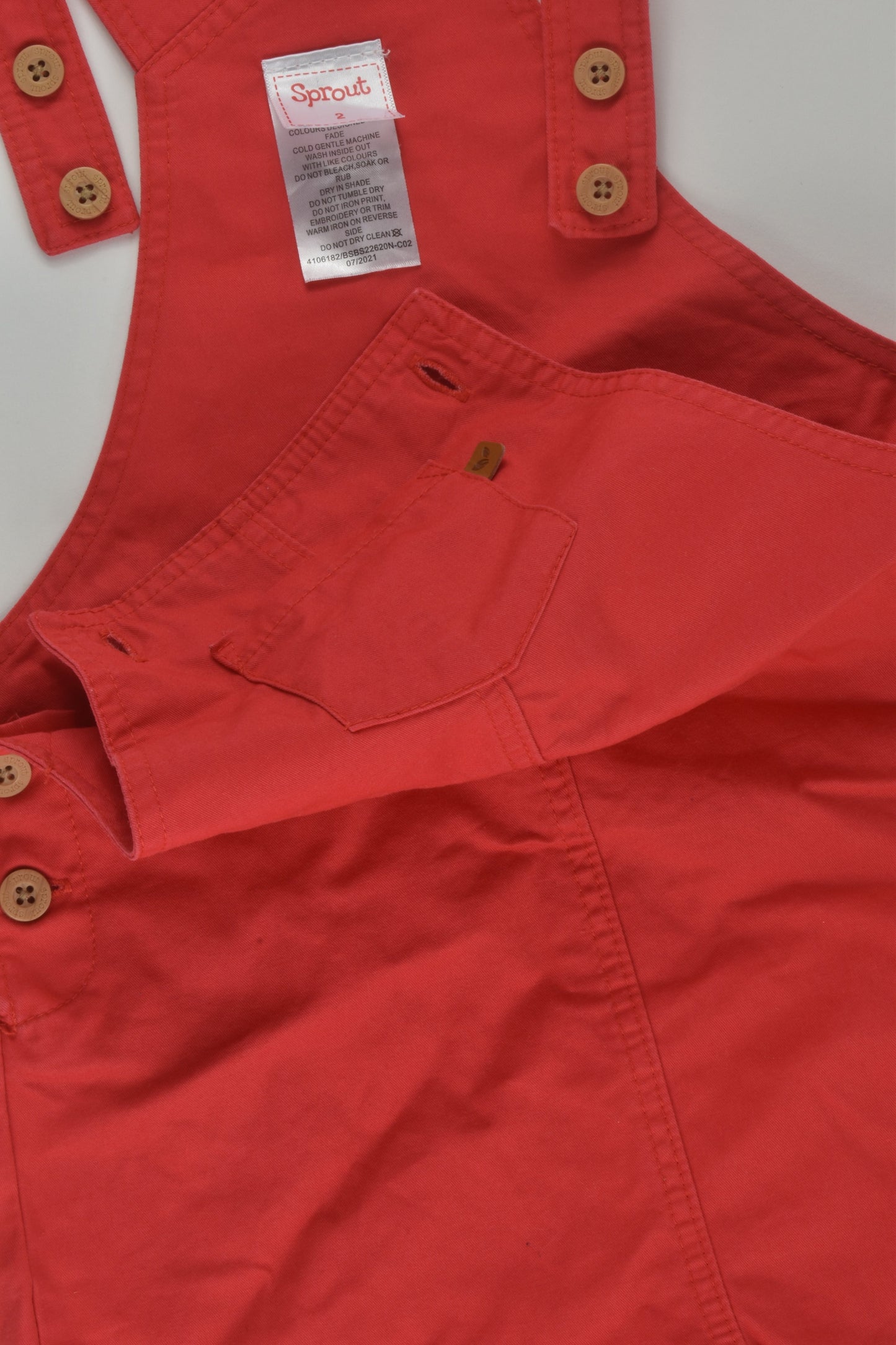 Sprout Size 2 Short Overalls