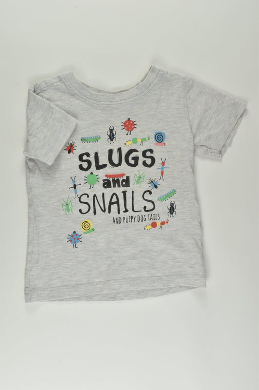 Sprout Size 2 'Slugs and Snails' T-shirt