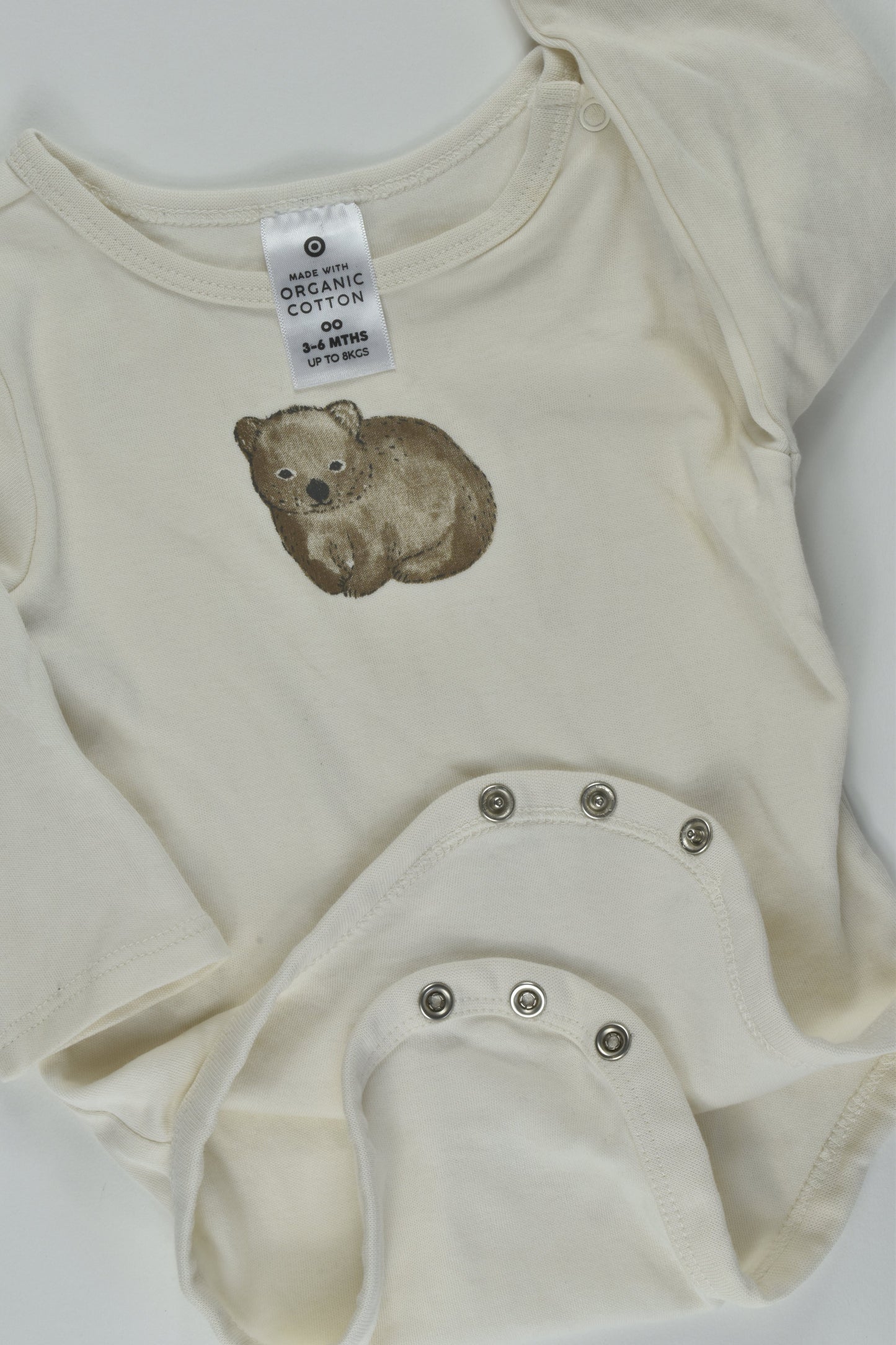 Target Size 00 Organic Wombat Bodysuit