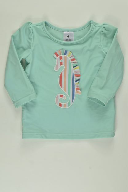 Target Size 00 Sea Horse Rashie Top