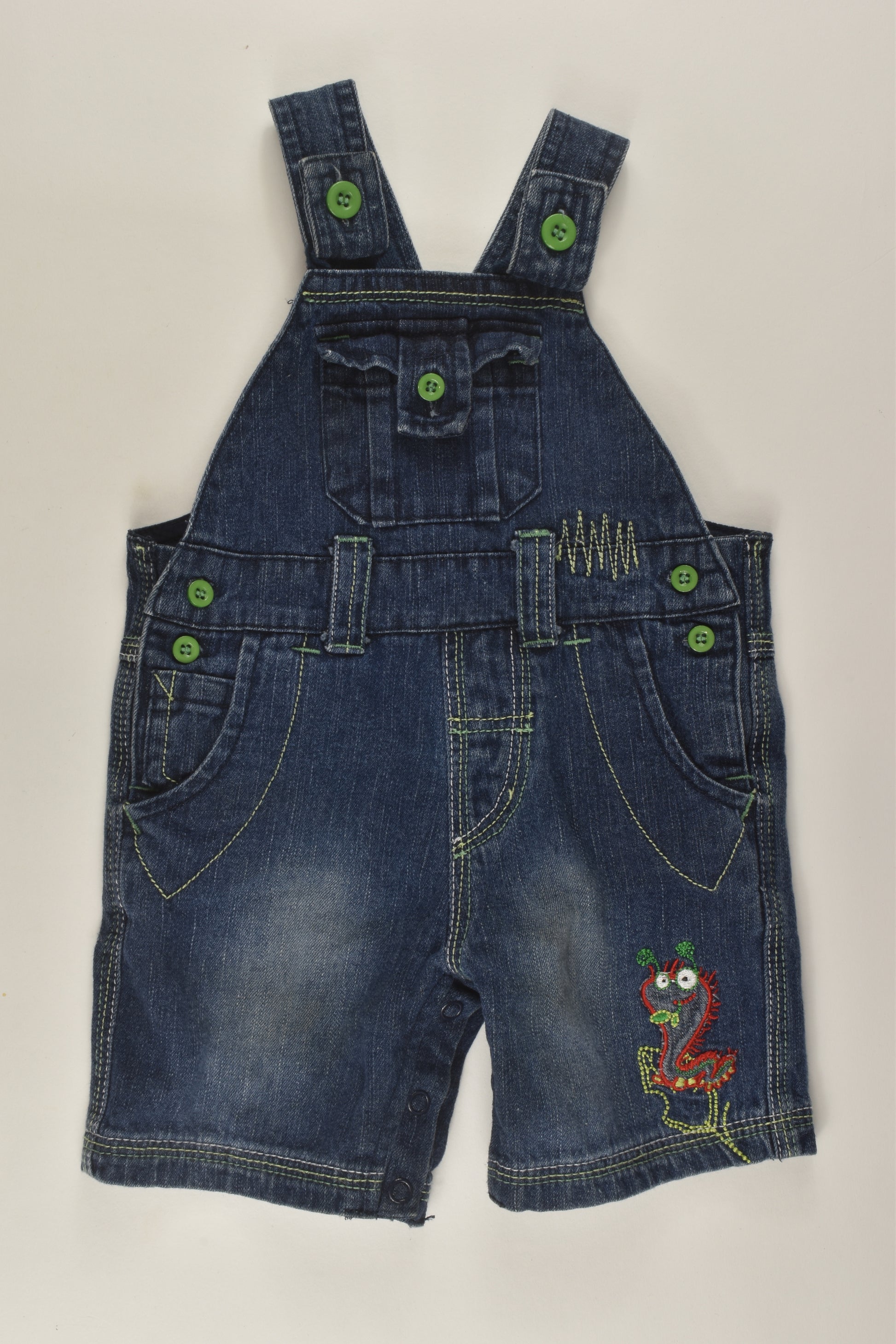 Target Size 00 Short Denim Overalls