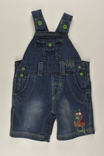 Target Size 00 Short Denim Overalls