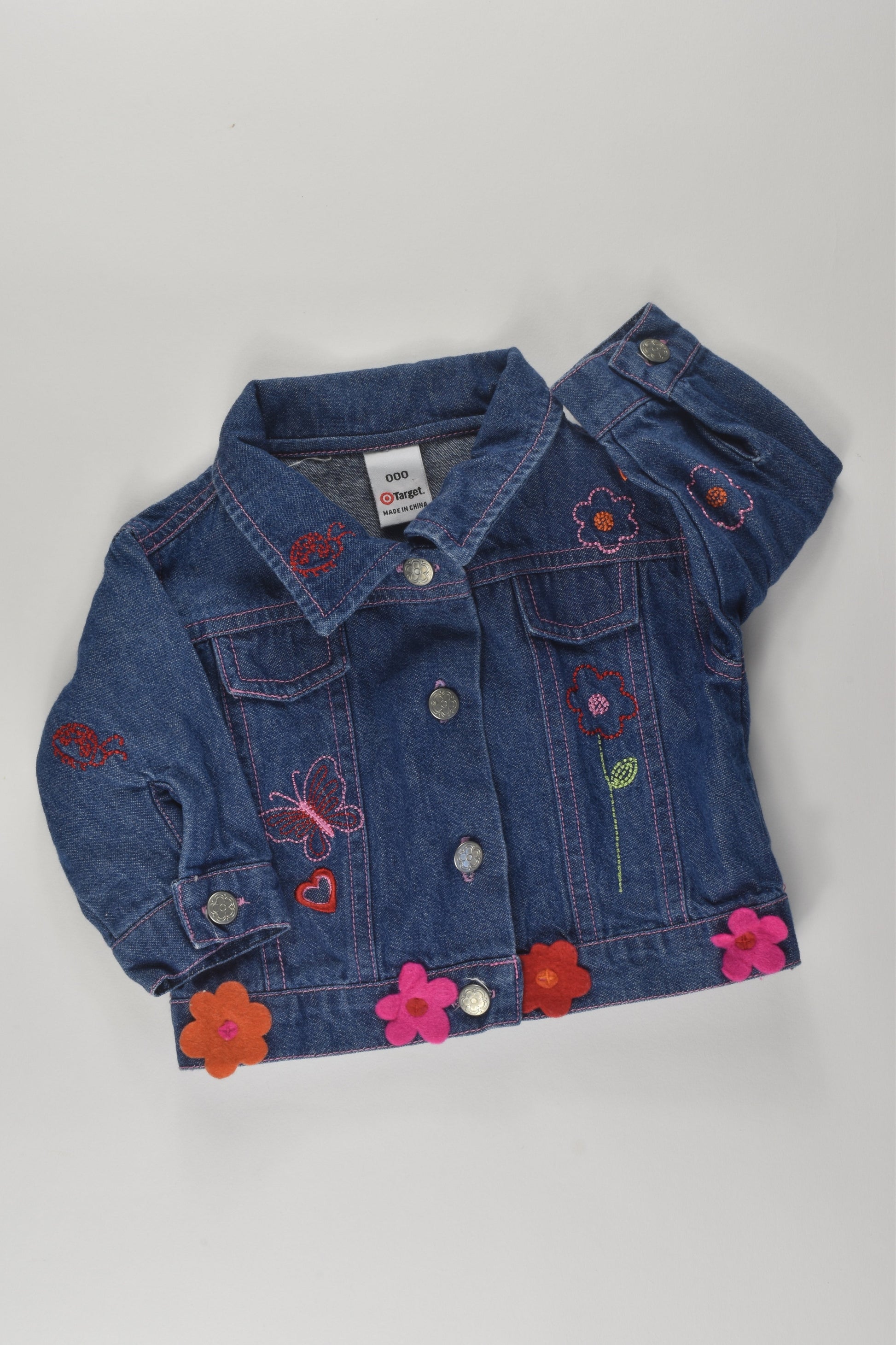 Target Size 000 Embroidery Denim Jacket