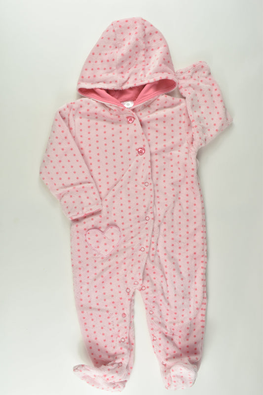 Target Size 1 Dots and Love Hearts Winter Suit