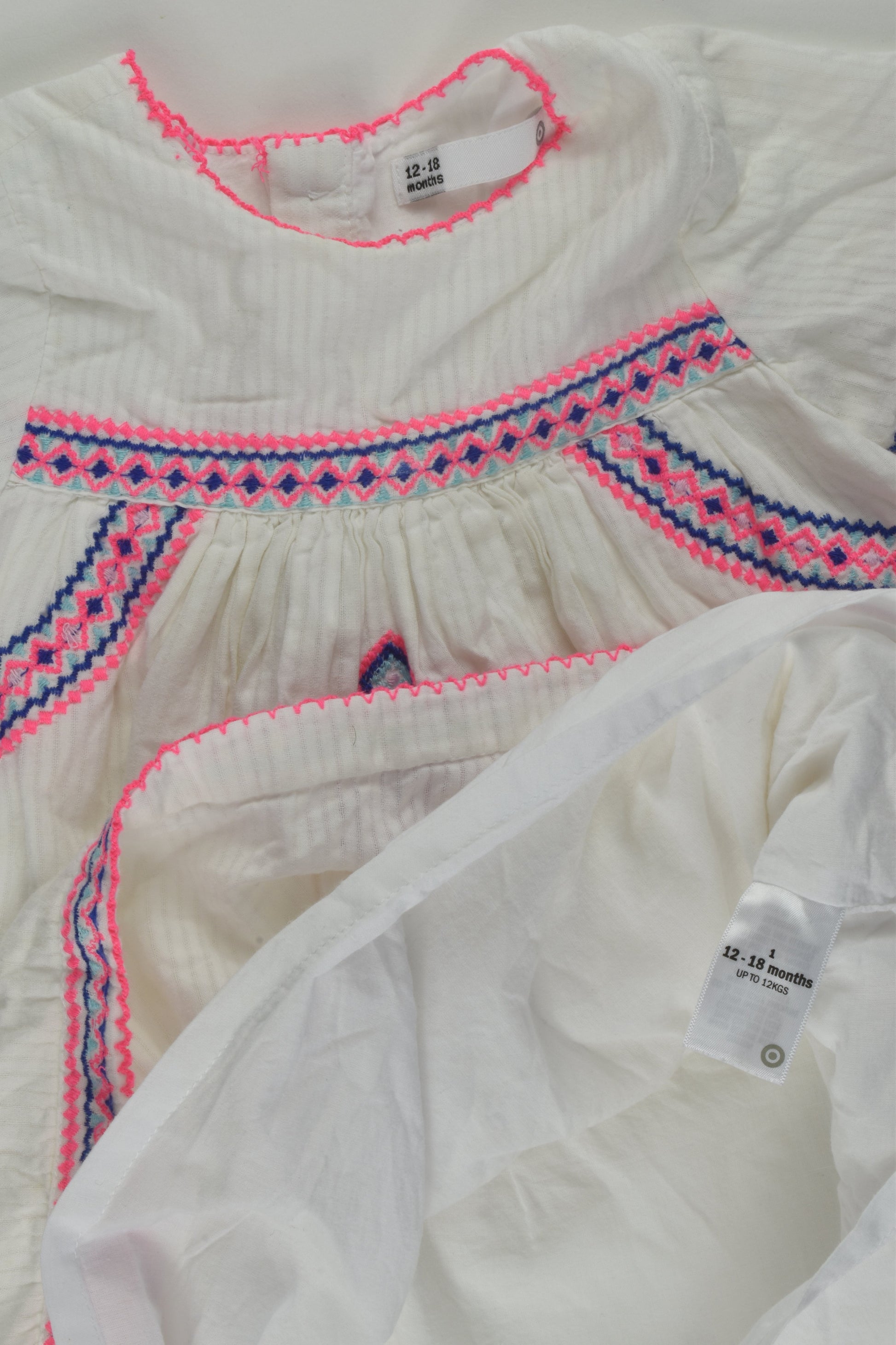 Target Size 1 Lined Embroidery Dress