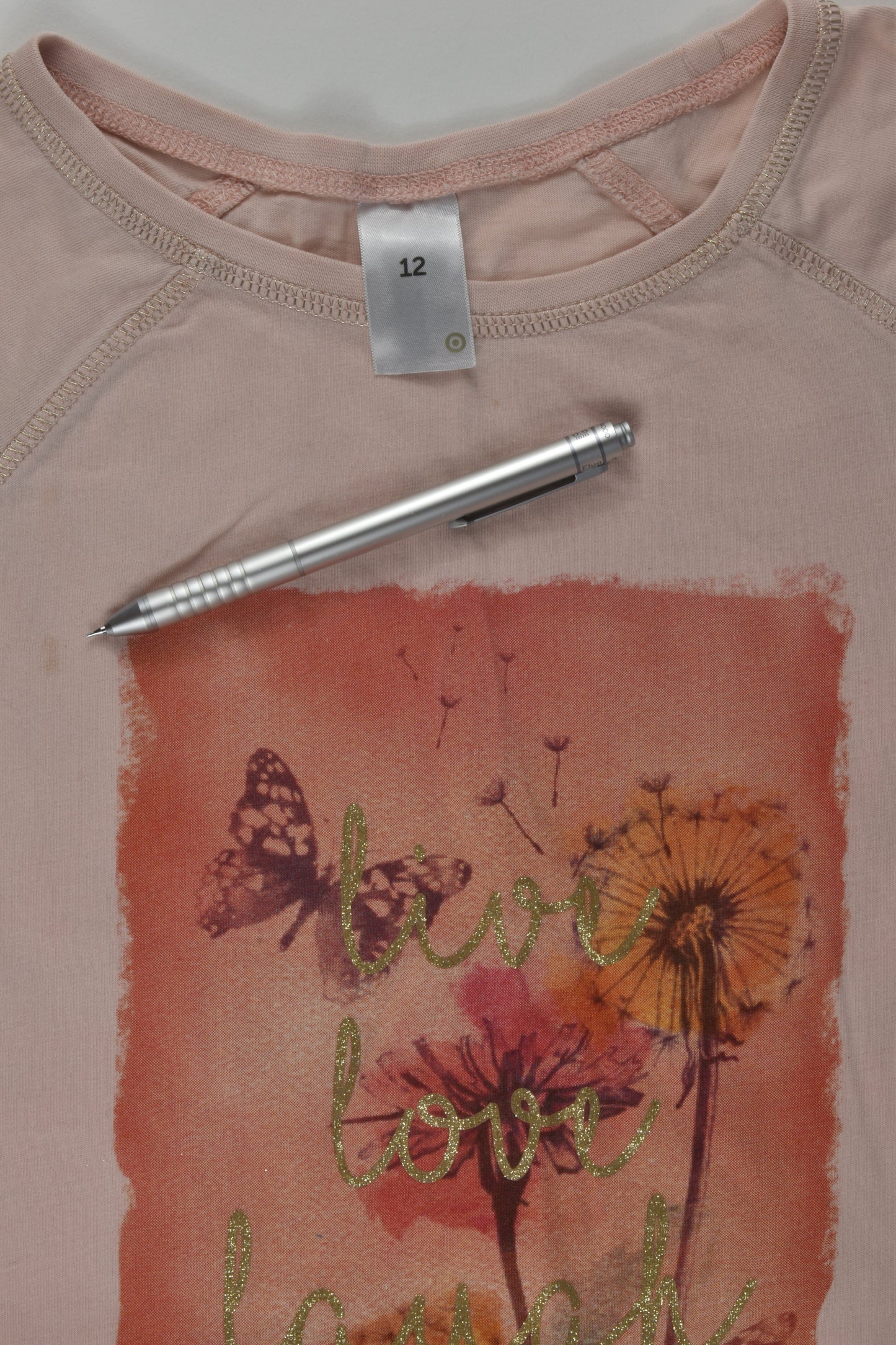 Target Size 12 'Live Love Laugh' T-shirt