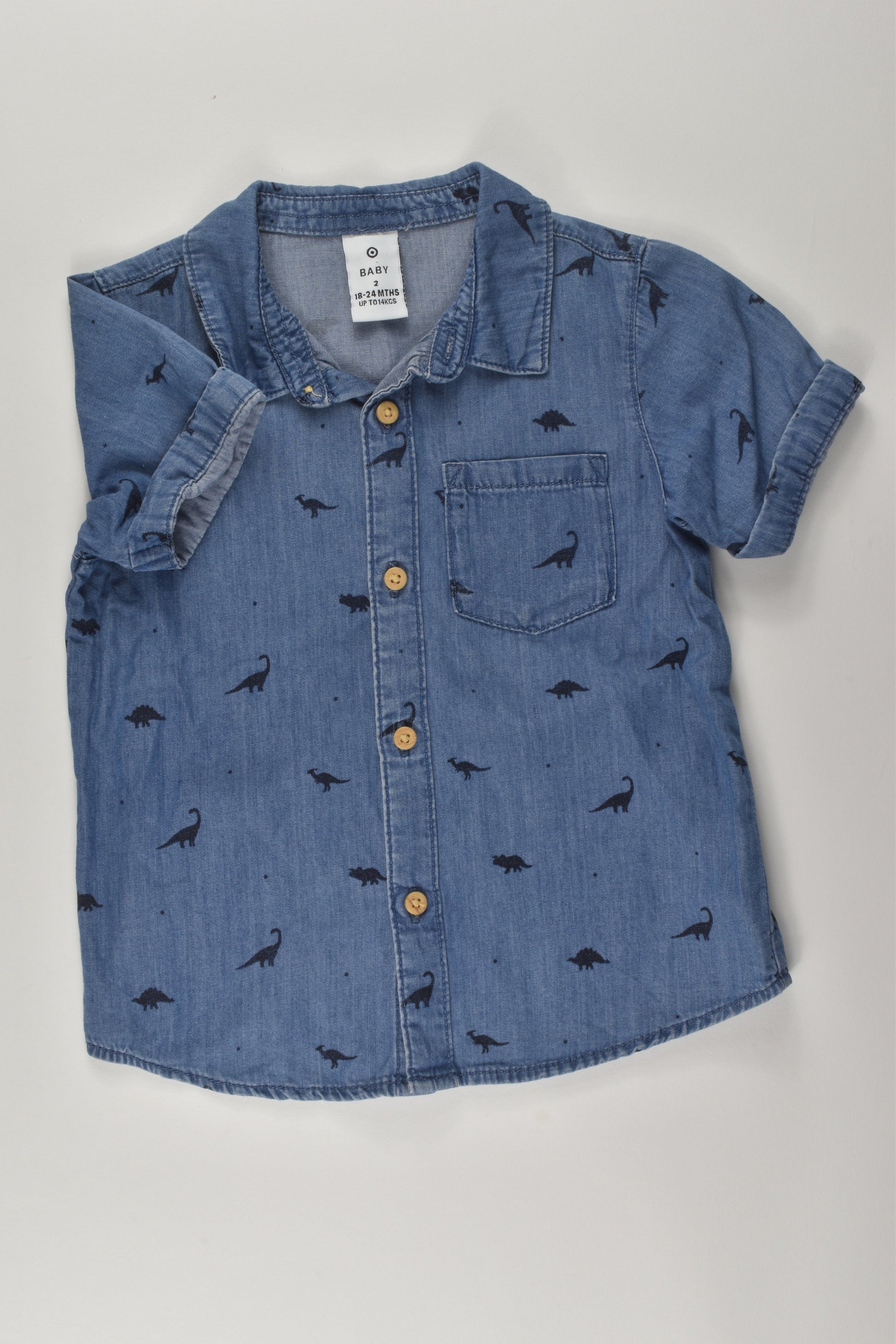 Target Size 2 Dinosaur Denim Shirt