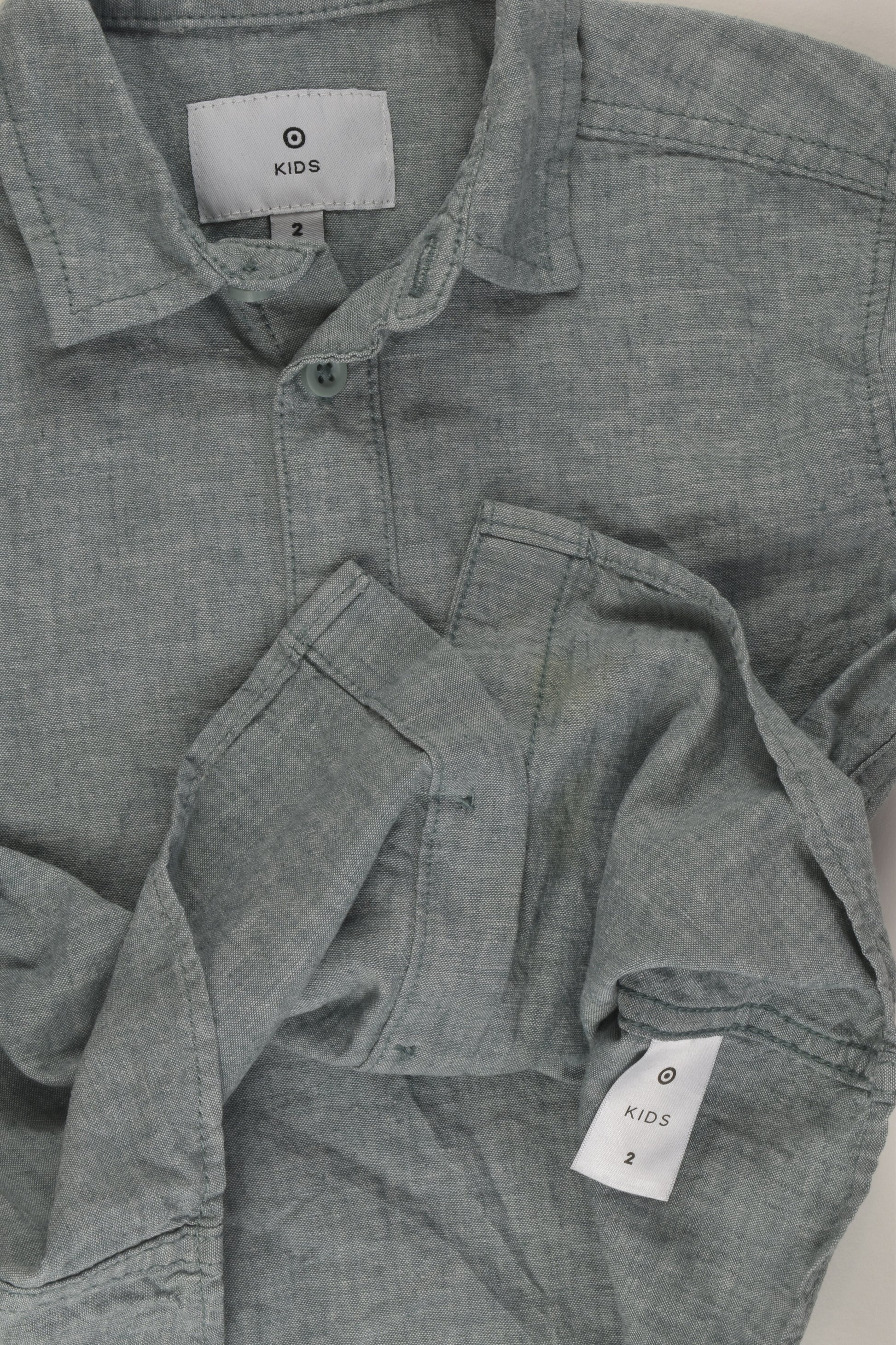 Target Size 2 Linen Blend Button-up Shirt