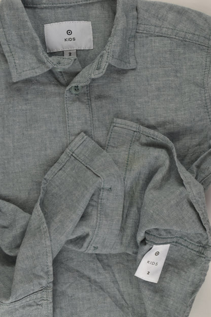 Target Size 2 Linen Blend Button-up Shirt