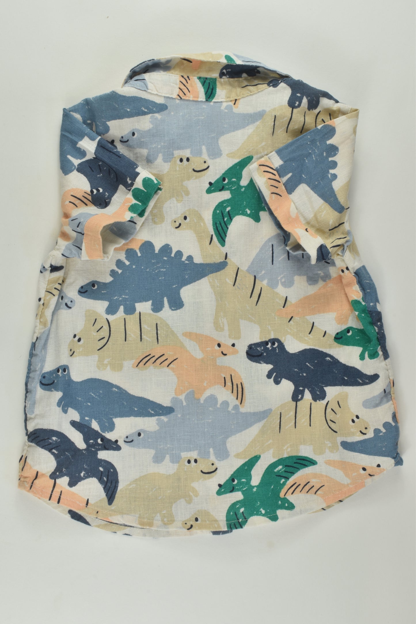 Target Size 2 Linen Blend Dinosaur Button-up Shirt