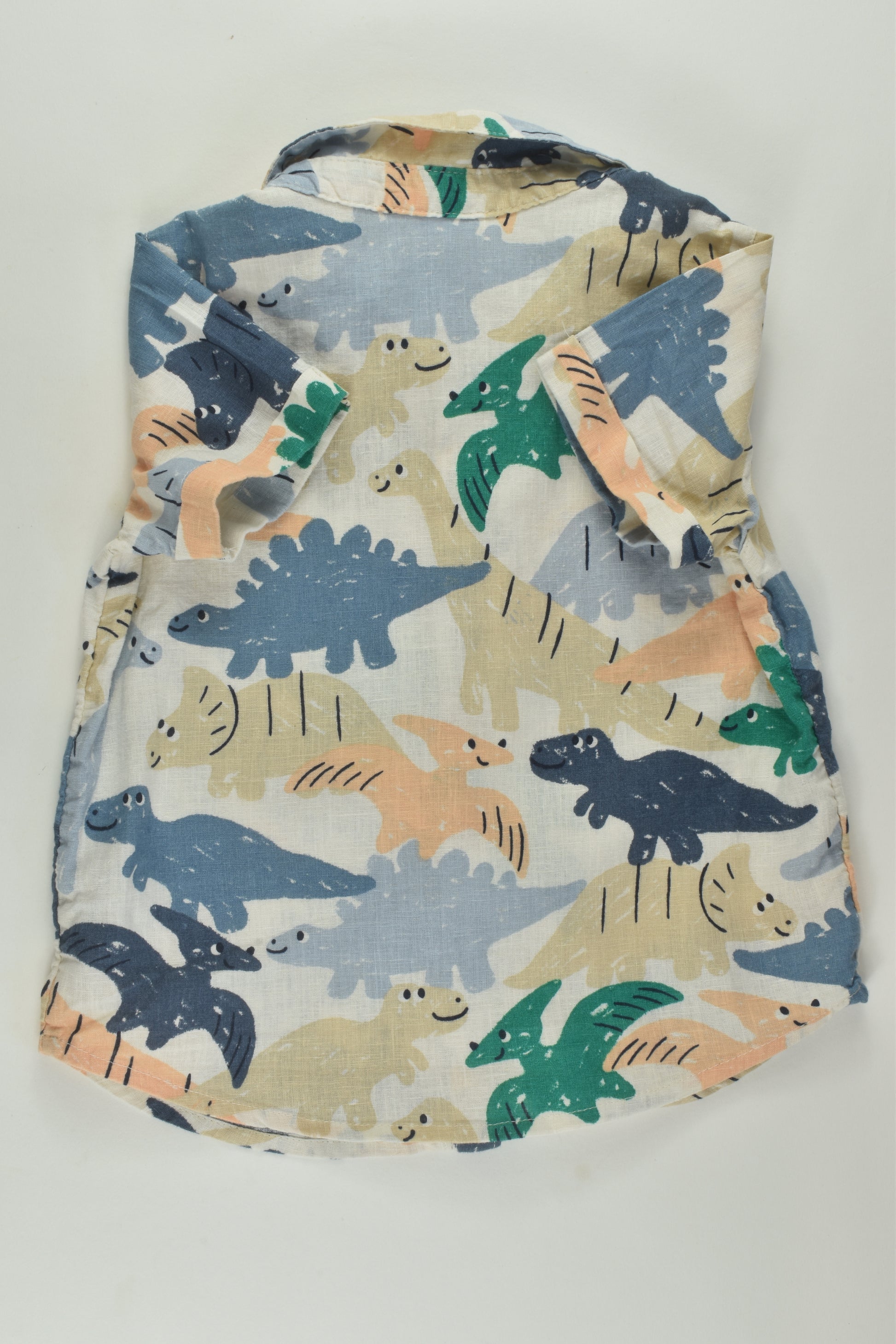 Target Size 2 Linen Blend Dinosaur Button-up Shirt