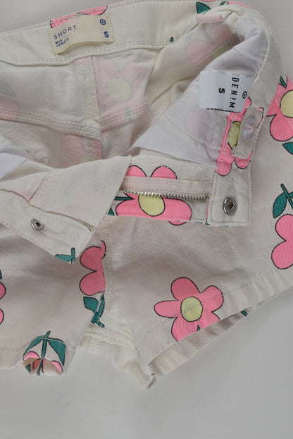Target Size 5 Flower Denim Shorts