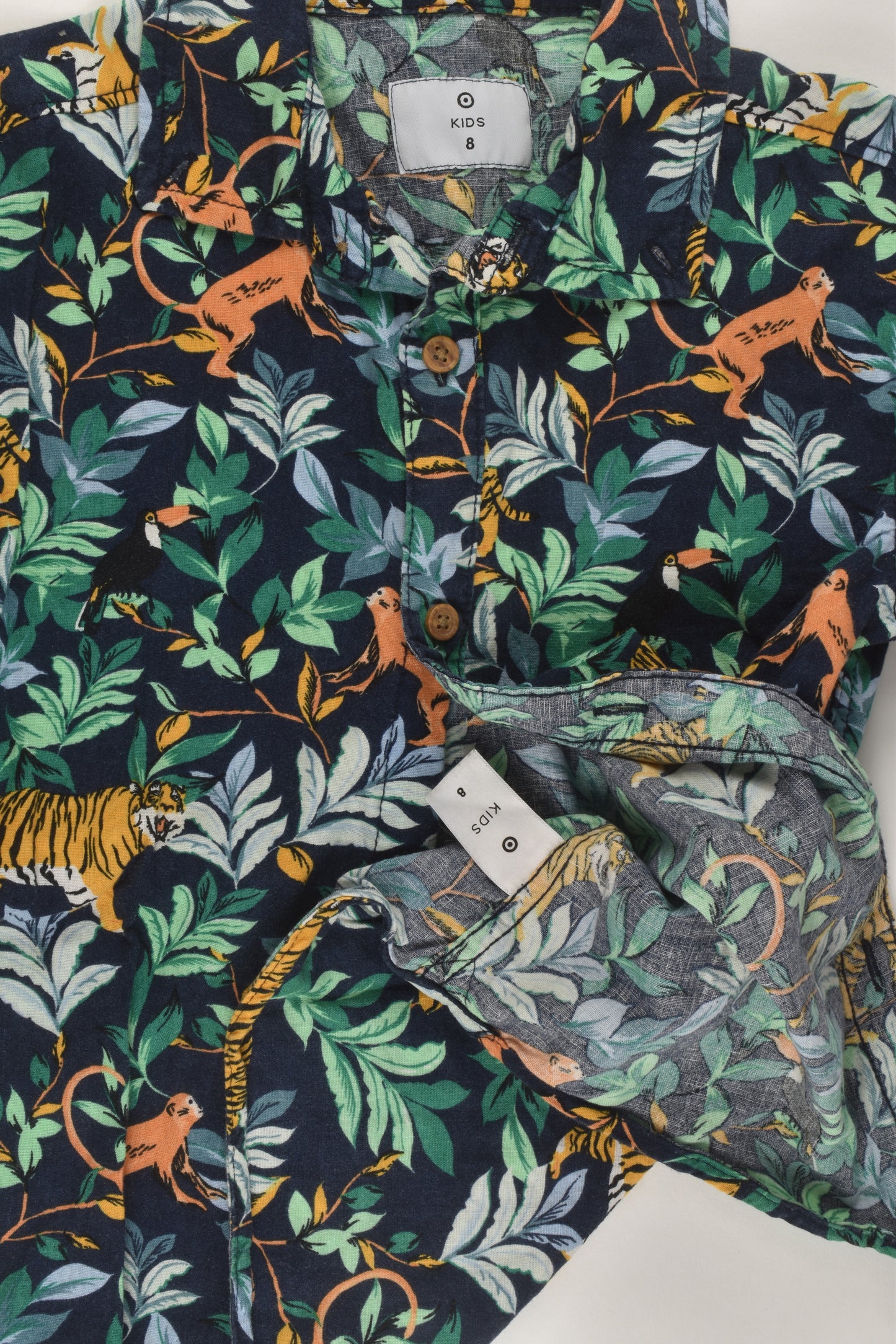 Target Size 8 Linen Blend Button-up Shirt