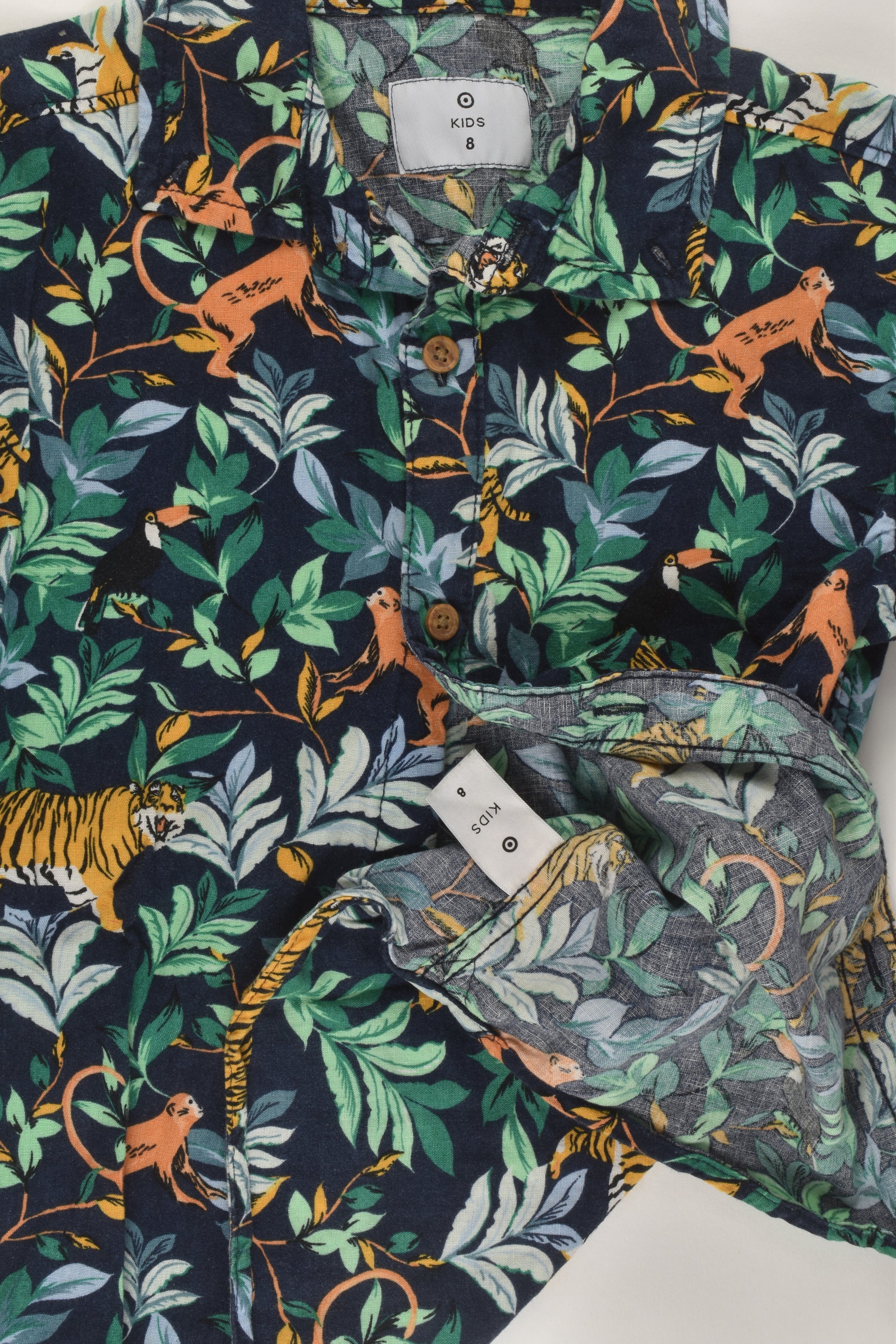 Target Size 8 Linen Blend Button-up Shirt