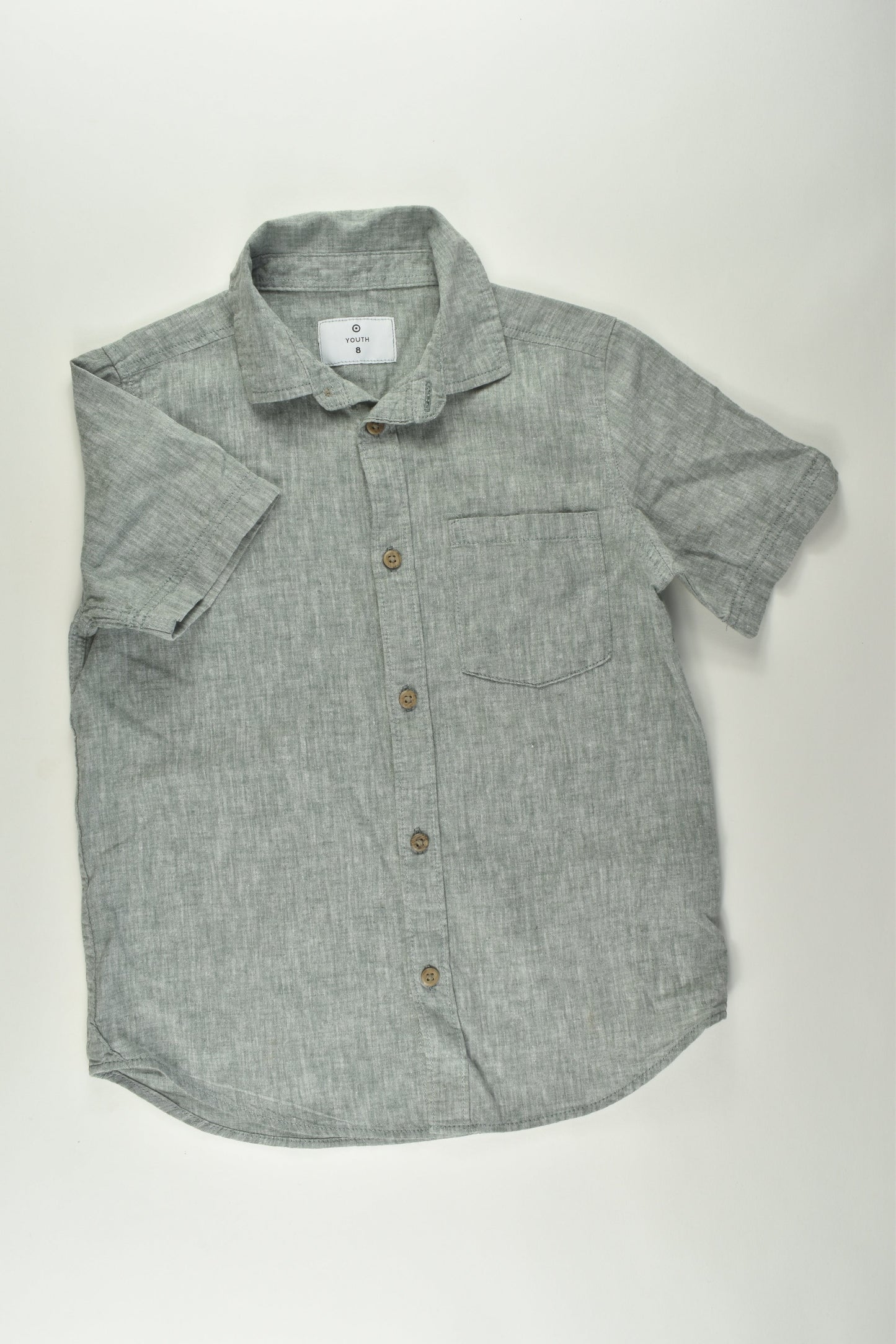 Target Size 8 Linen Blend Button-up Shirt