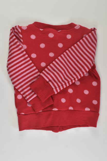 Teeny Weeny Size 1 Pink Merino Wool Cardigan