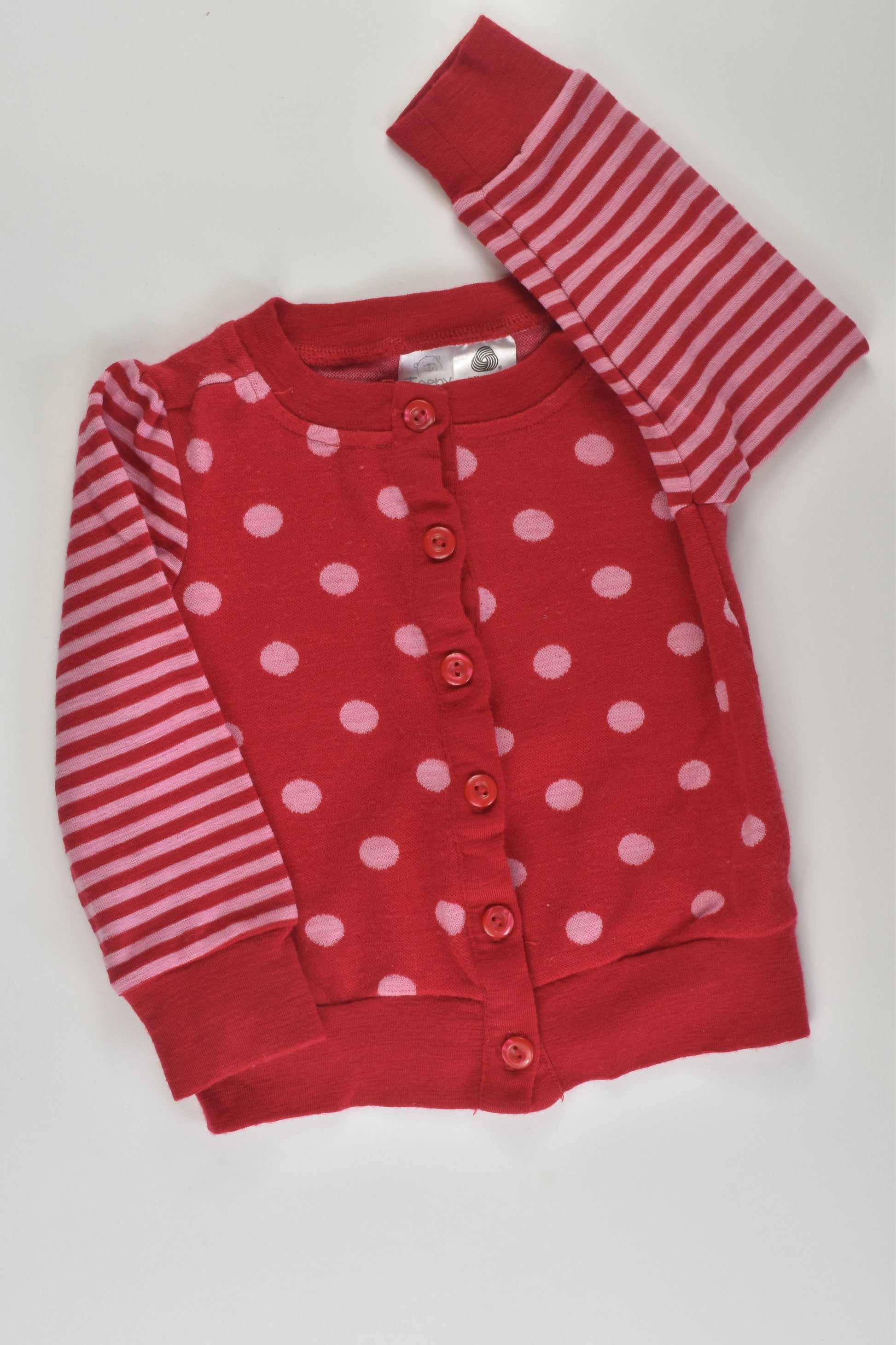 Teeny Weeny Size 1 Pink Merino Wool Cardigan