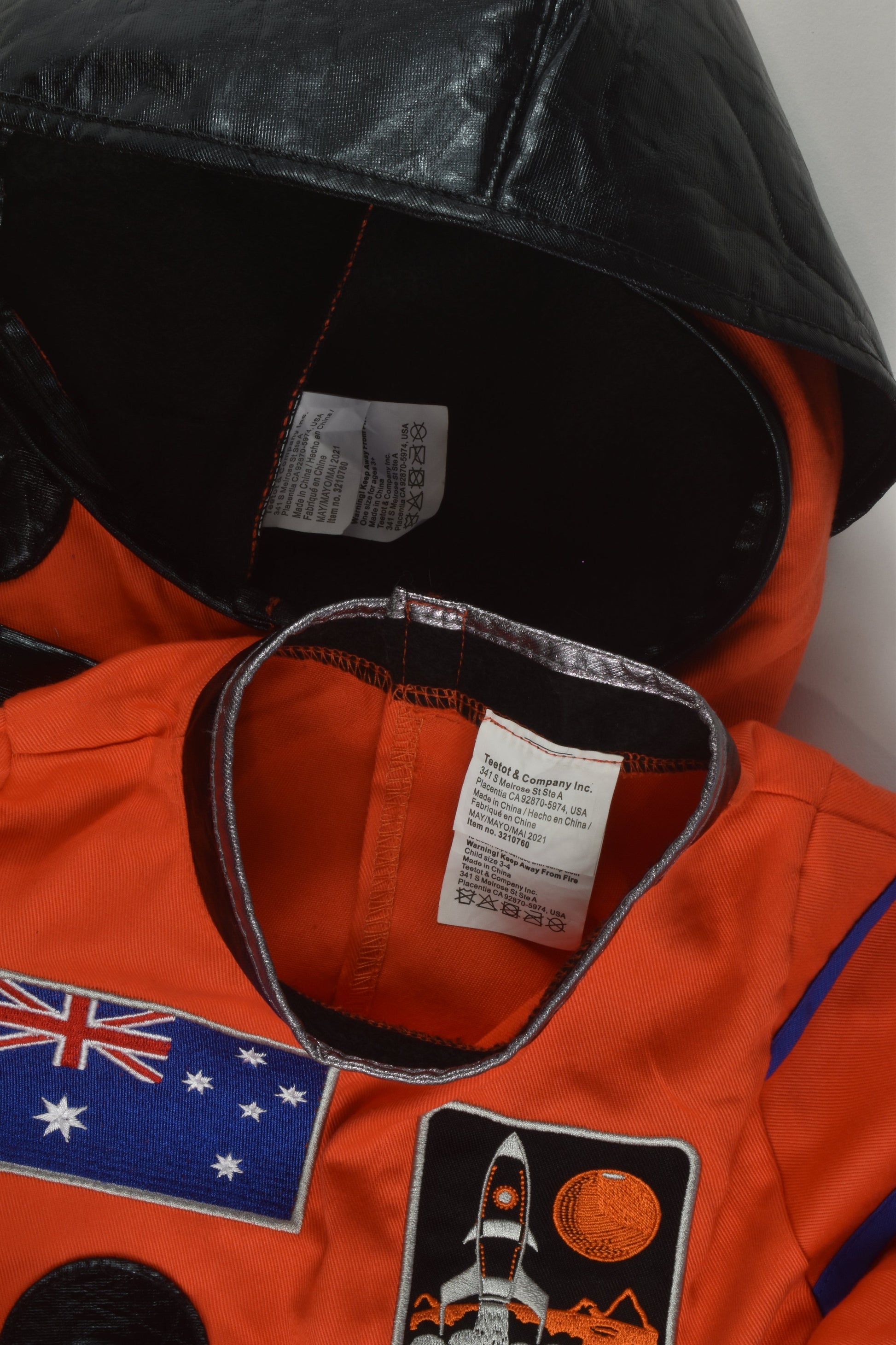 Teetot & Company Inc Size approx 3-6 Astronaut Dress-up Costume