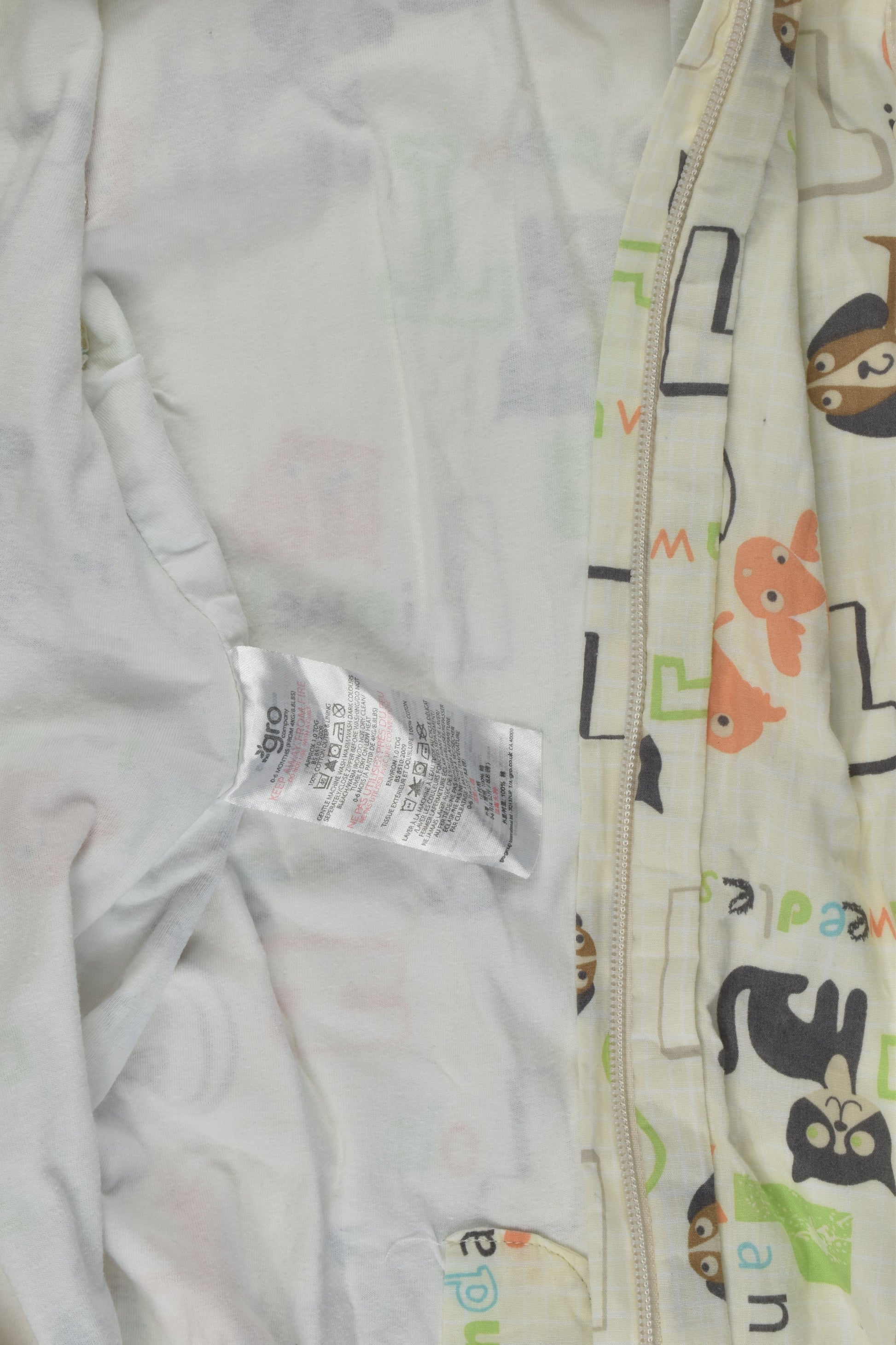 The Gro Company Size 0-6 months Tog 1.0 Cats and Dogs Sleeping Bag