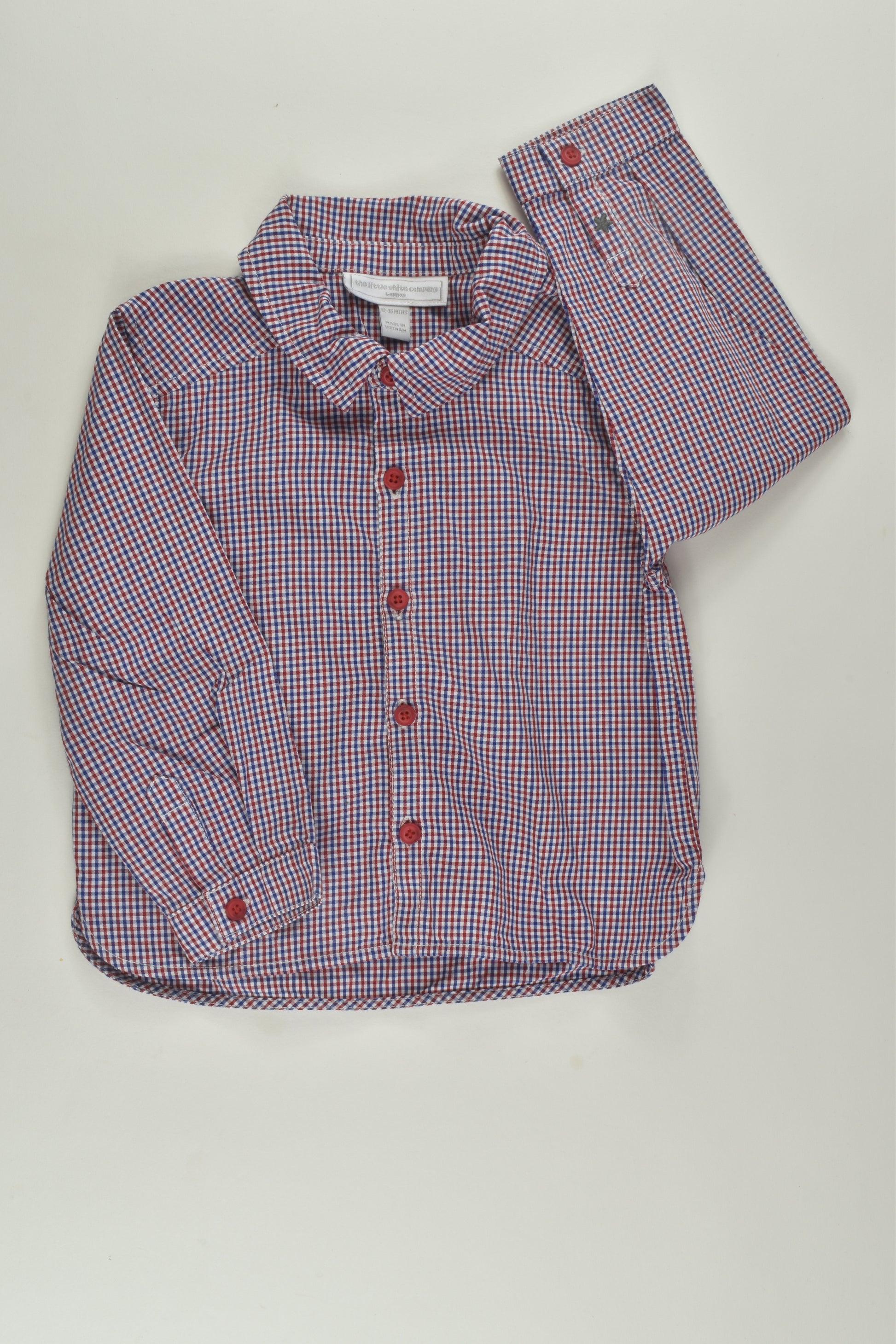 The Little White Company Size 1 Button-up Shirt