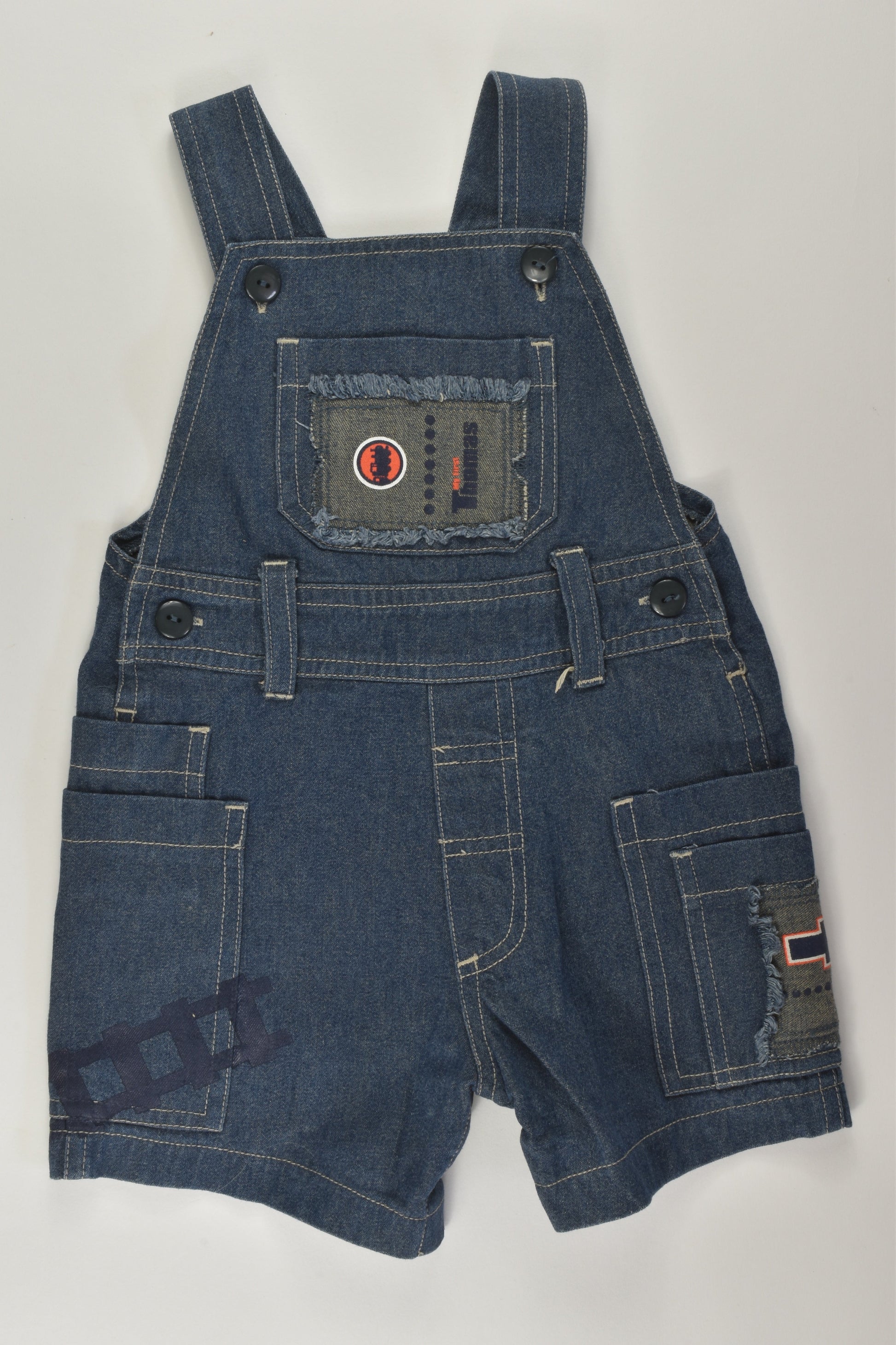 Thomas & Friends Size 00 Short Denim Overalls