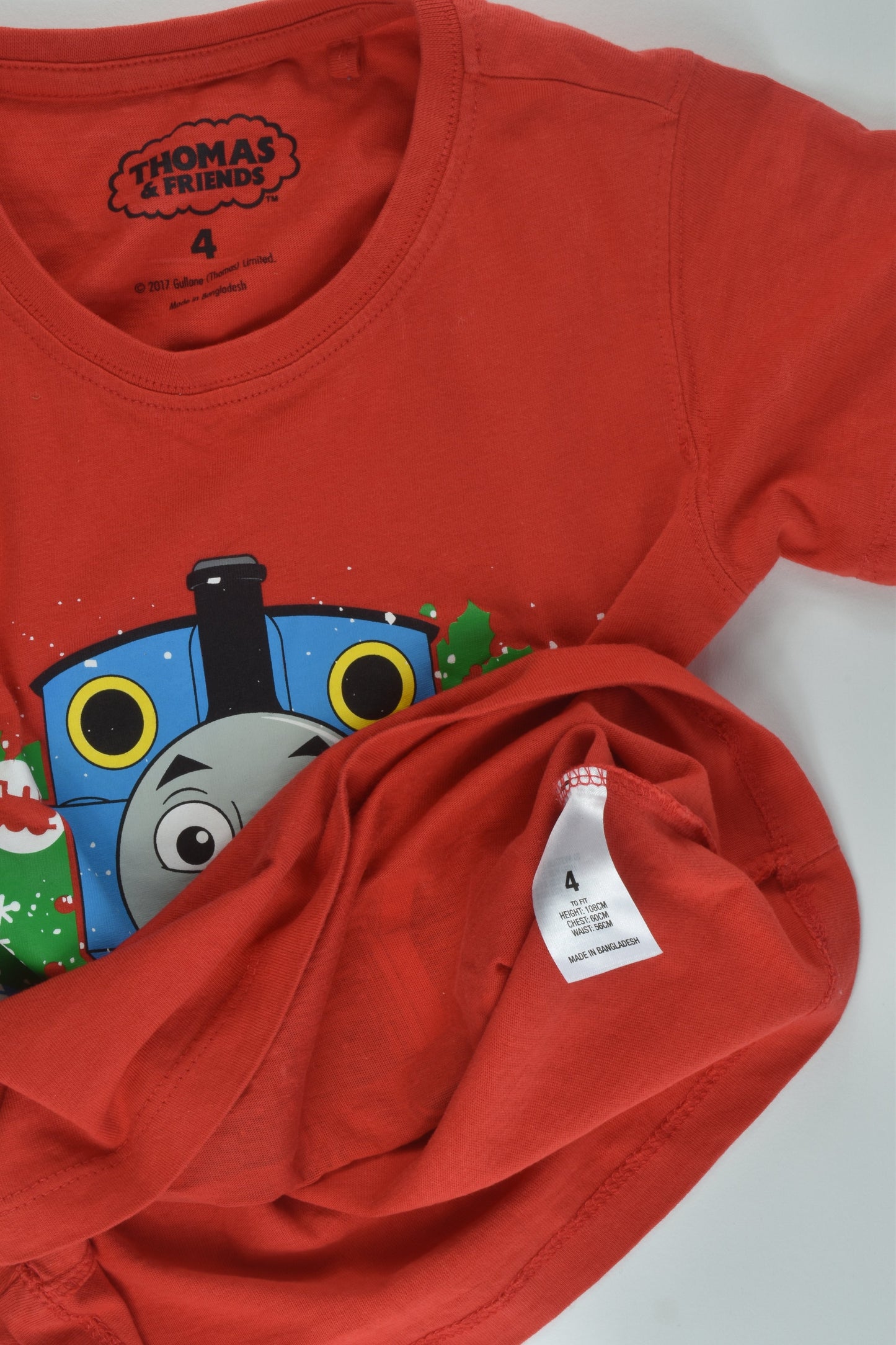 Thomas & Friends Size 4 Christmas T-shirt