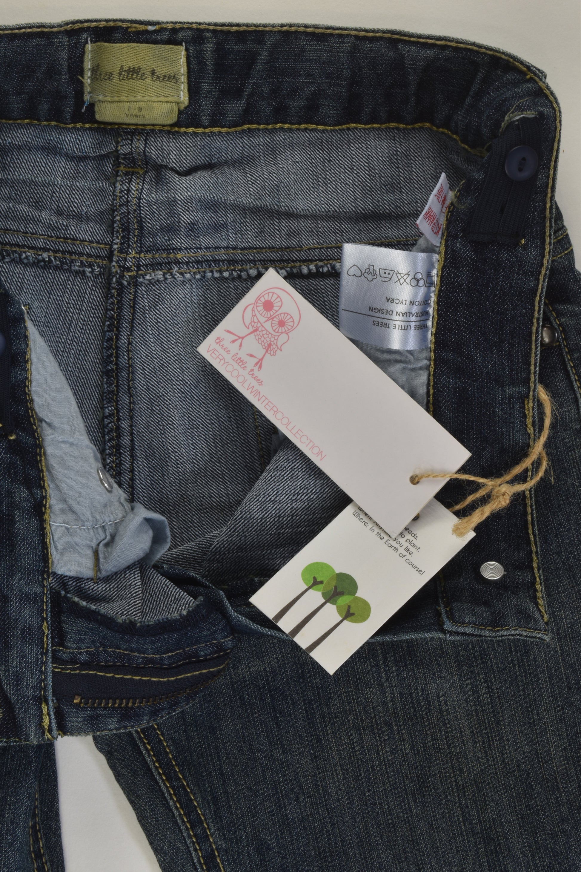 Three Little Trees Size 9-10 Denim Pants