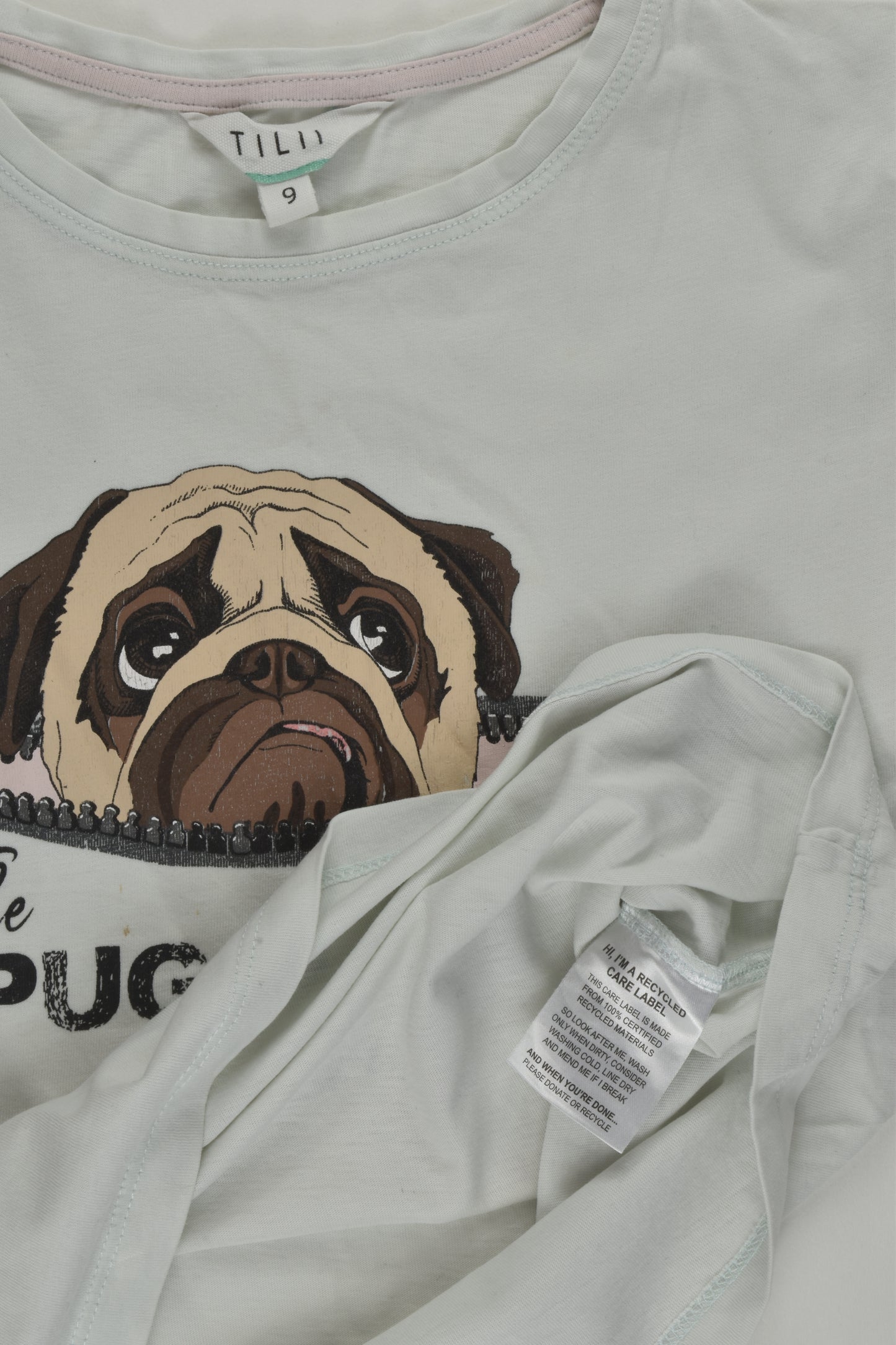 Tilii Size 9 'The Puggle is Real' T-shirt