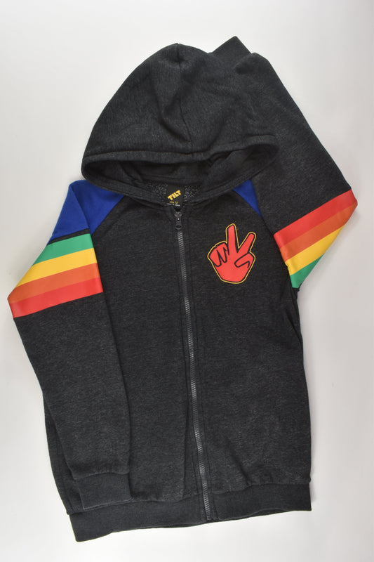 Tilt Size 12 Rainbow Stripe Zip Jumper