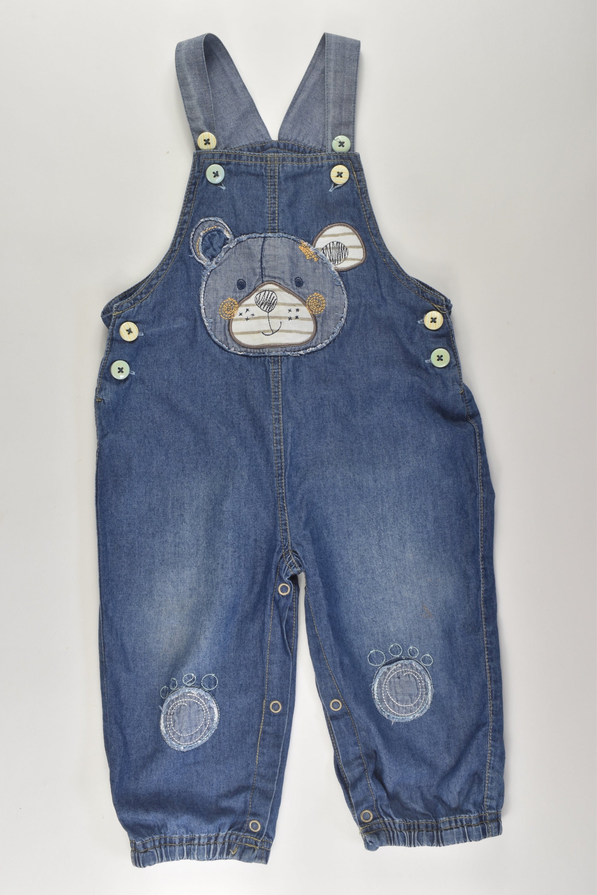 Tiny Little Wonders Lightweight Bear Denim Overalls