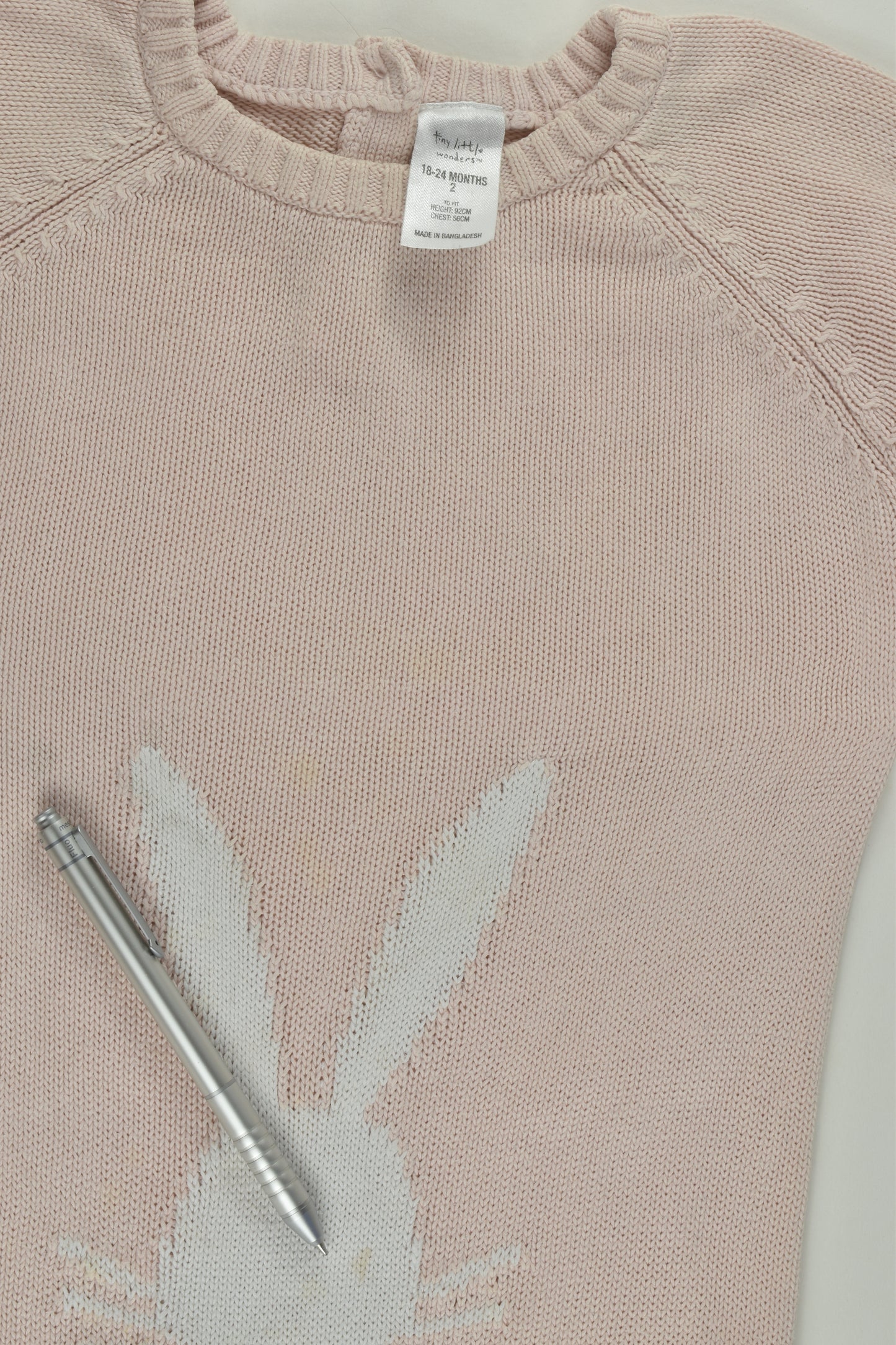 Tiny Little Wonders Size 2 Bunny Knit Dress