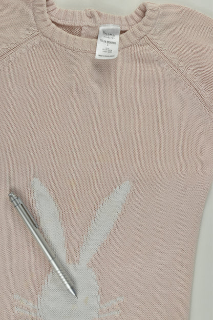 Tiny Little Wonders Size 2 Bunny Knit Dress
