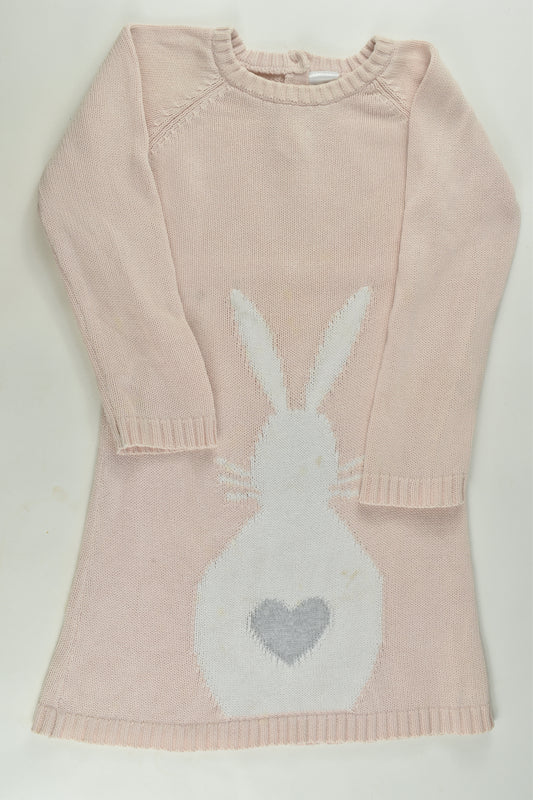Tiny Little Wonders Size 2 Bunny Knit Dress