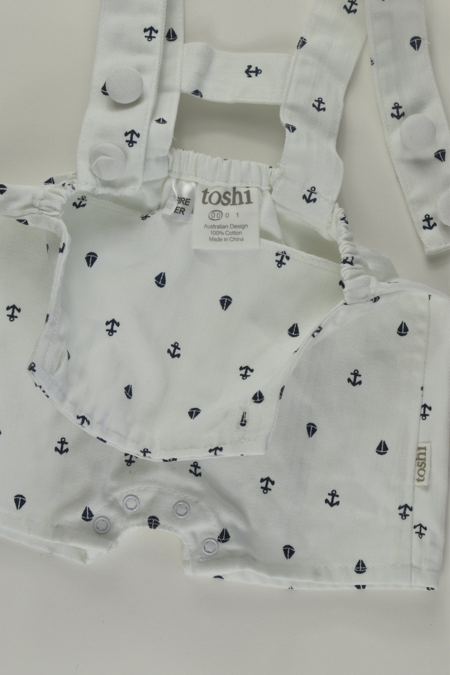 Toshi Size 00 Nautical Short Overalls