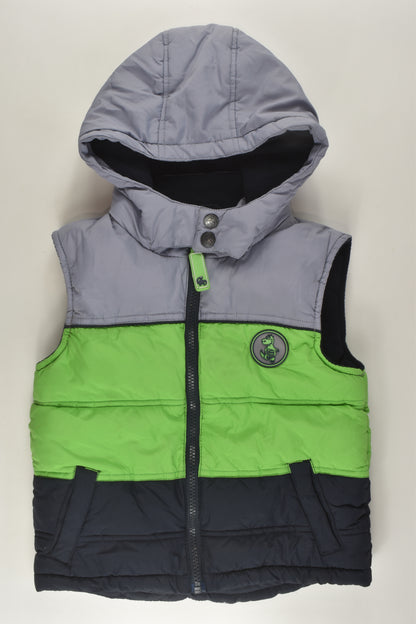Tu Size 2-3 Warm Fleece Lined Dinosaur Puffer Vest